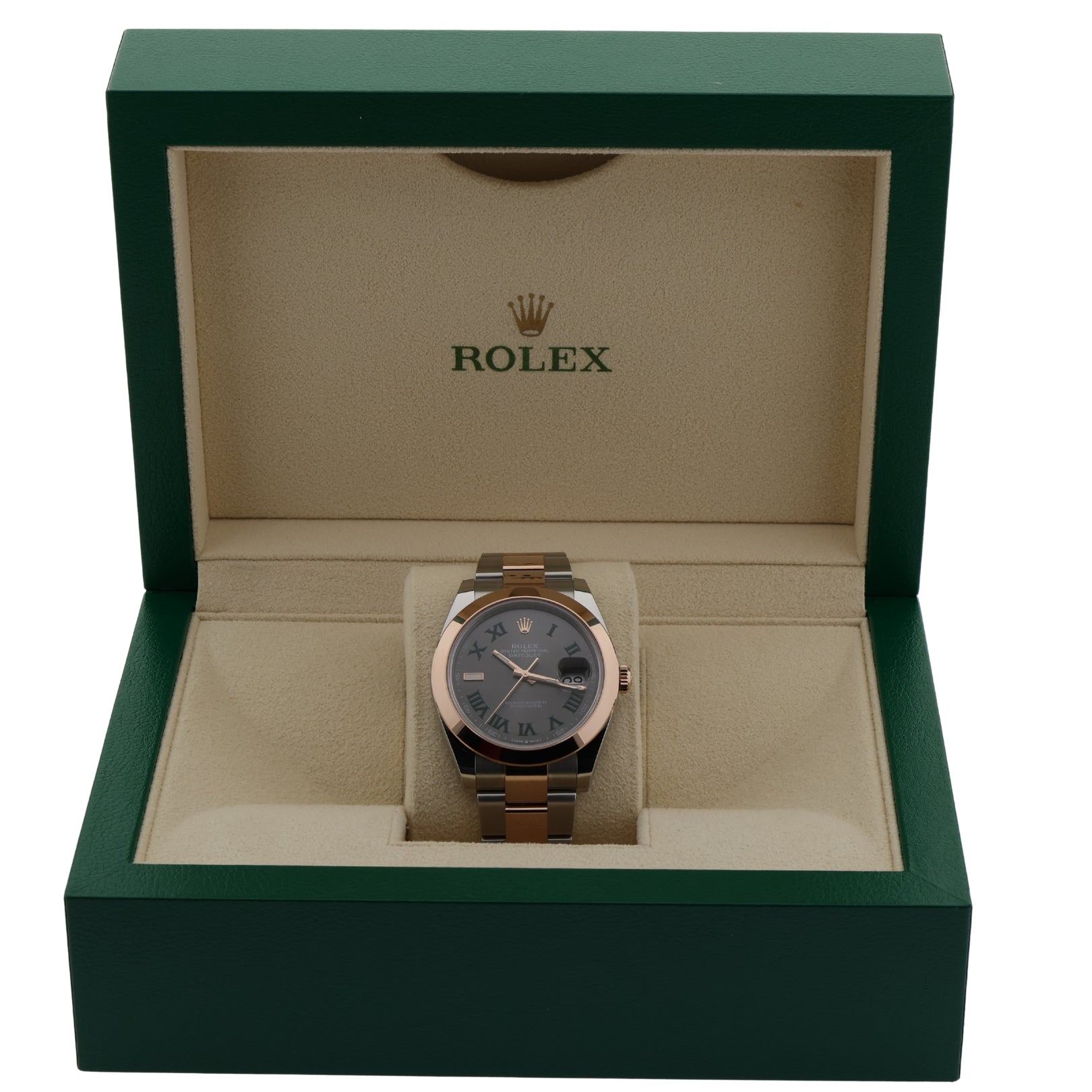 Rolex Datejust 41, Wimbledon Dial, Oyster, Rosegold, Ref. 126301, 2025, B+P - LUXUHRIA