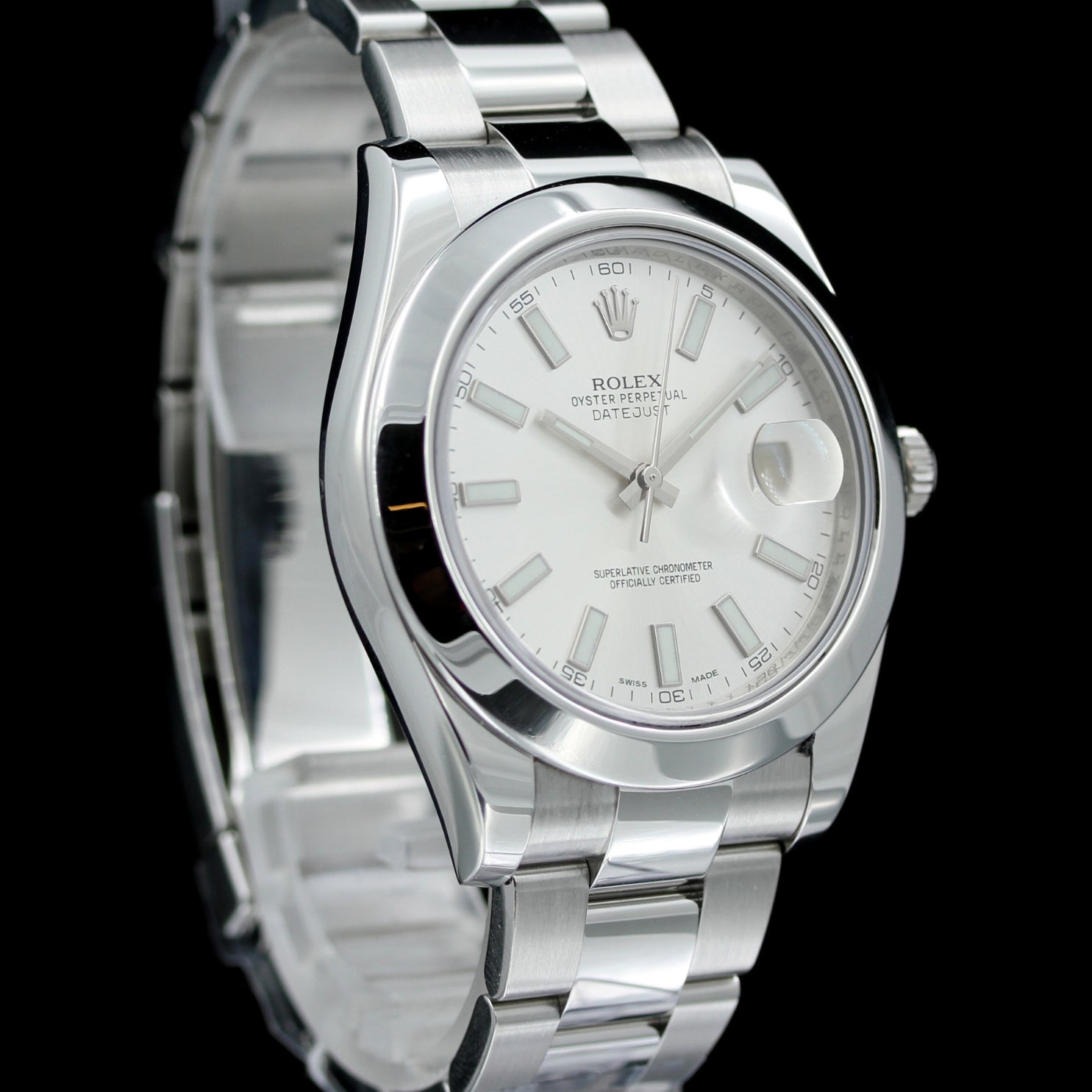 Rolex Datejust II 41 mm, Oyster Band, Silver Dial, Ref. 116300, B+P - LUXUHRIA