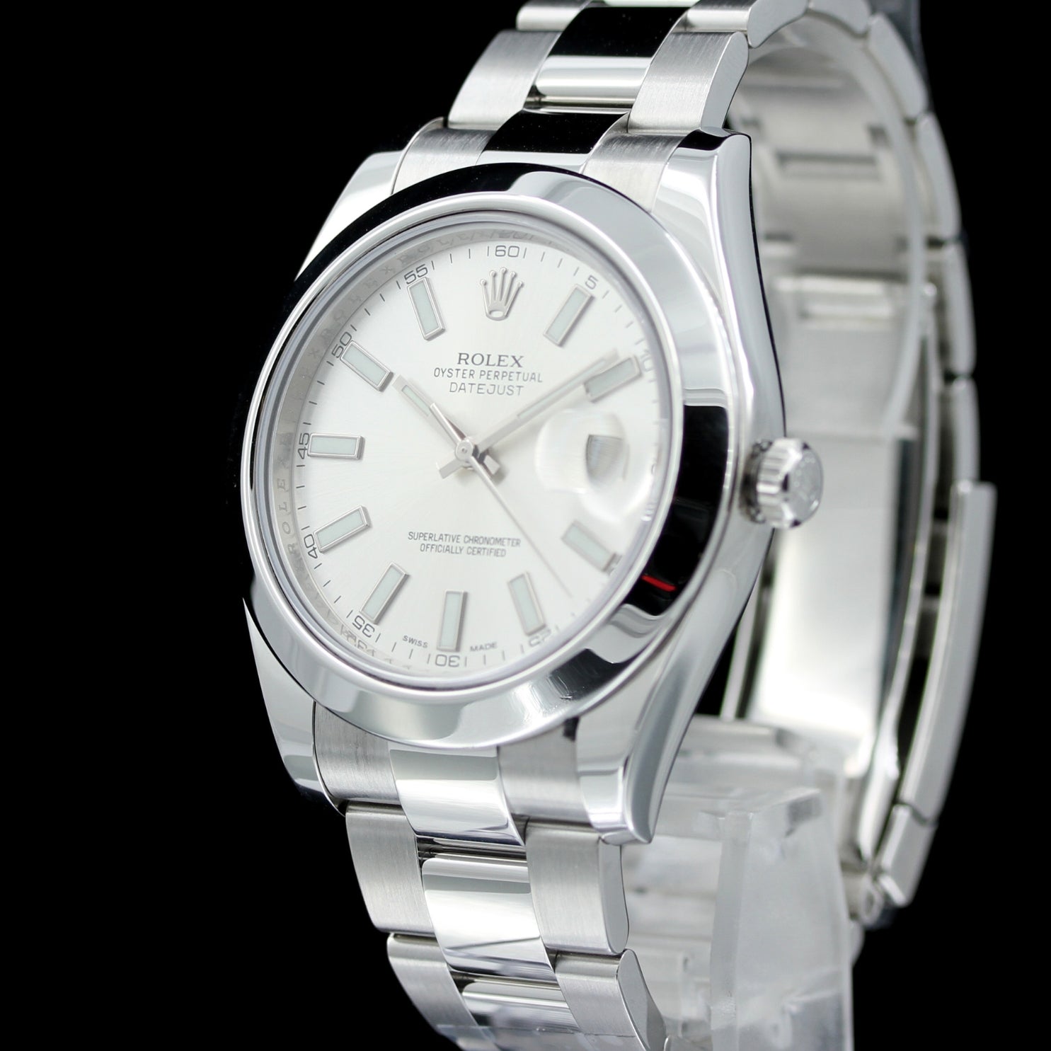 Rolex Datejust II 41 mm, Oyster Band, Silver Dial, Ref. 116300, B+P - LUXUHRIA