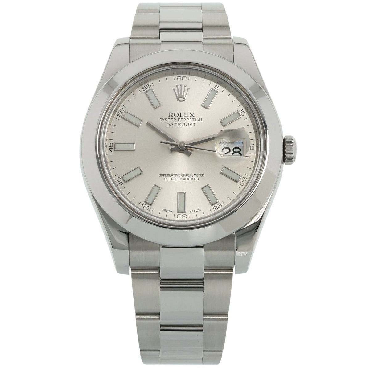 Rolex Datejust II, Silver Dial, Edelstahl, Oyster, Ref. 116300, 2016, B+P - LUXUHRIA