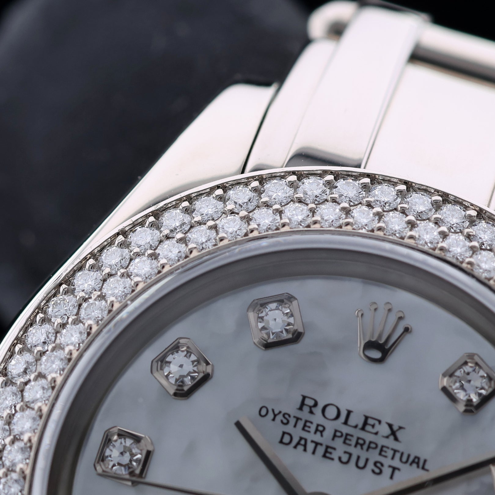 Rolex Datejust Pearlmaster, MOP Diamont, Perlmutt Diamant, Diamanten - Lünette, Weissgold, Ref. 80339, 11 - 2004, B+P - LUXUHRIA