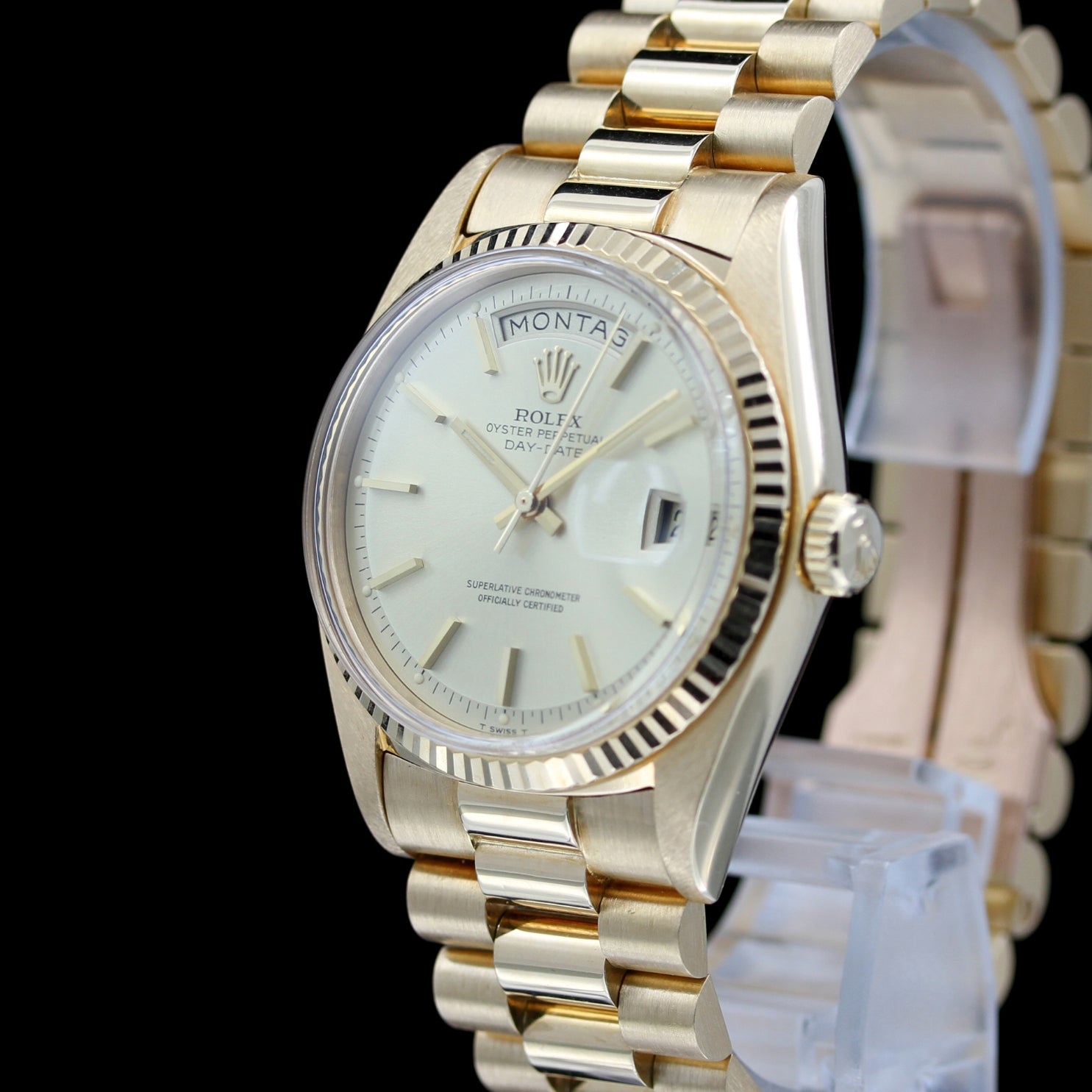 Rolex Day - Date 36, Gelbgold, Champagner, Vintage in Top - Zustand, ca.1975, Ref. 1803 - LUXUHRIA