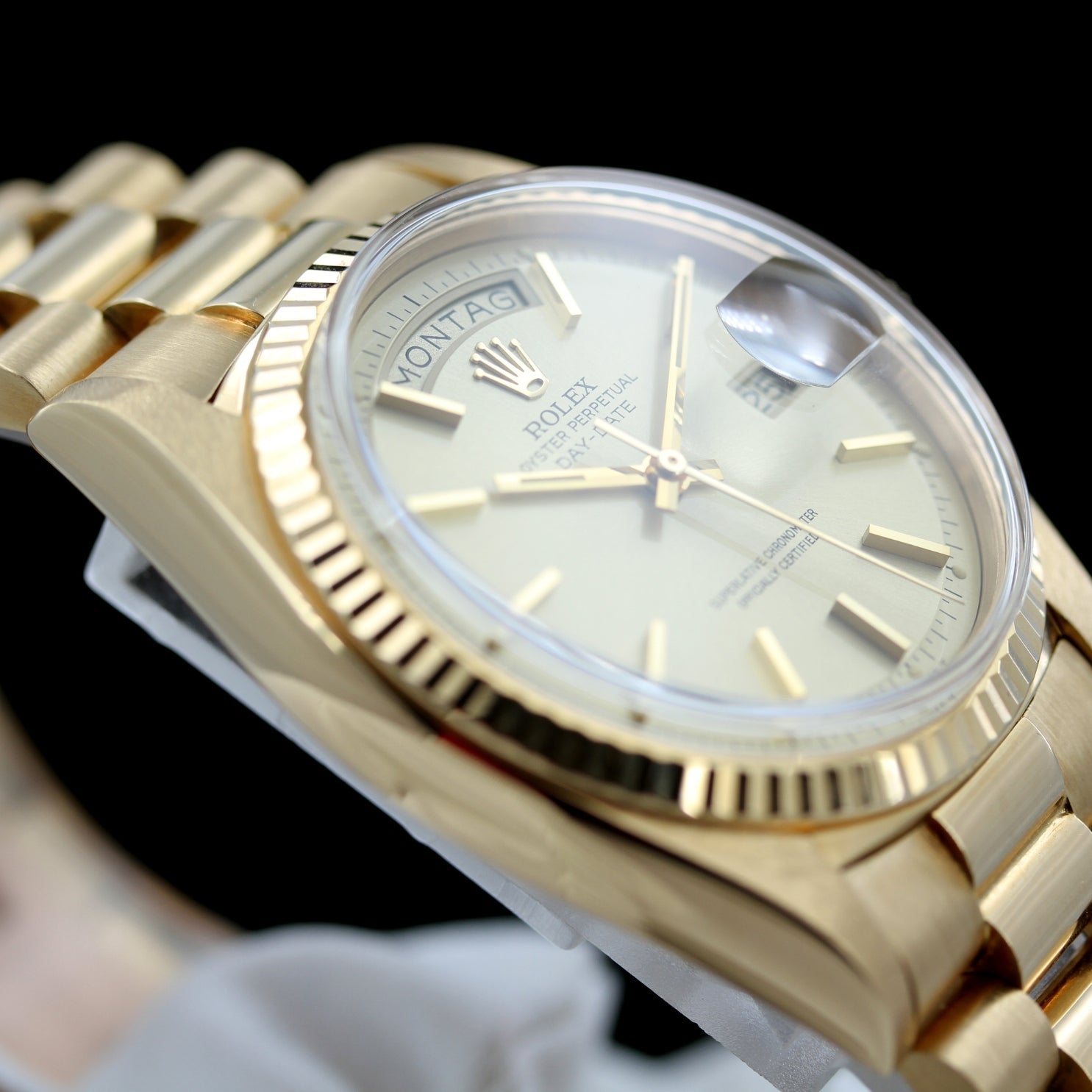 Rolex Day - Date 36, Gelbgold, Champagner, Vintage in Top - Zustand, ca.1975, Ref. 1803 - LUXUHRIA