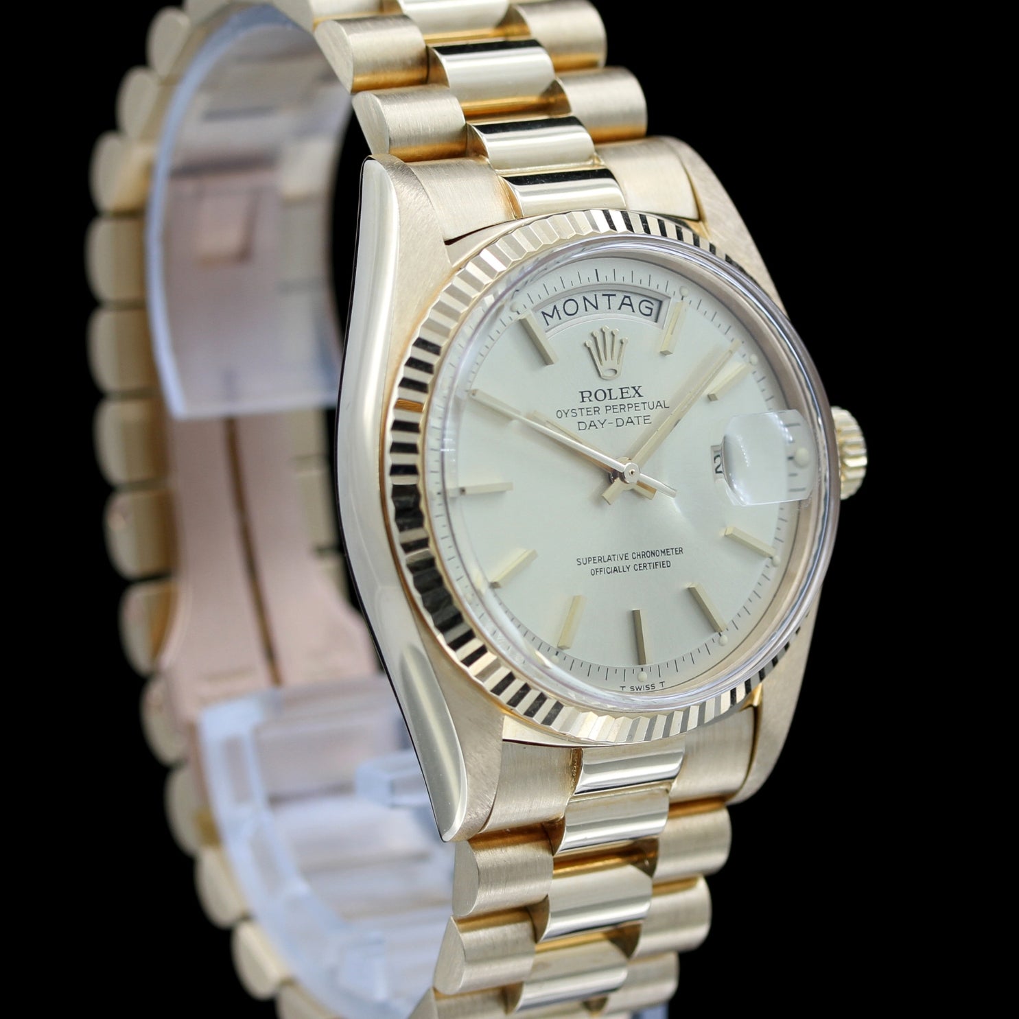 Rolex Day - Date 36, Gelbgold, Champagner, Vintage in Top - Zustand, ca.1975, Ref. 1803 - LUXUHRIA