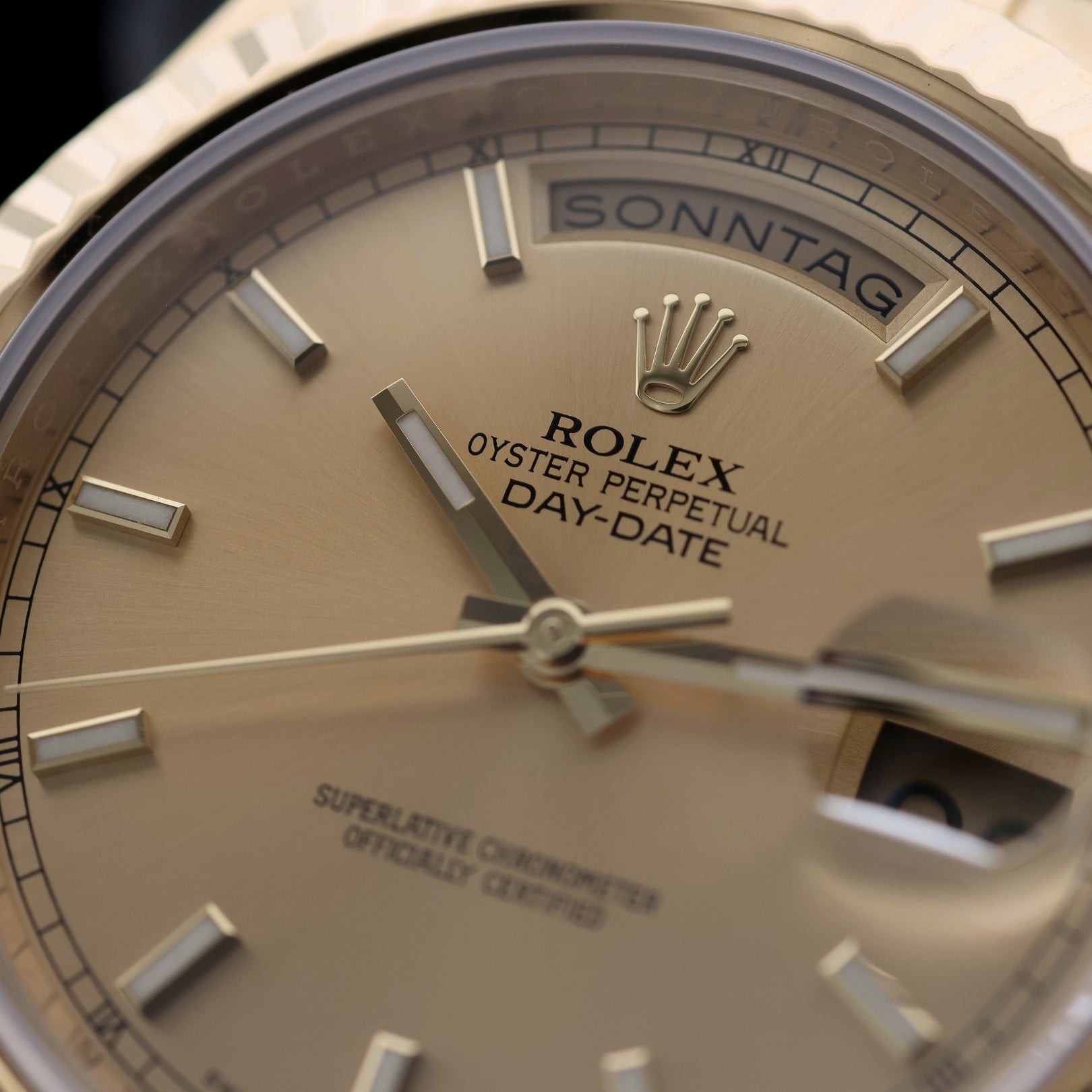 Rolex Day - Date II 41mm, Gelbgold, Ref. 218238, Rolex - Service 12 - 2024, B+P - LUXUHRIA