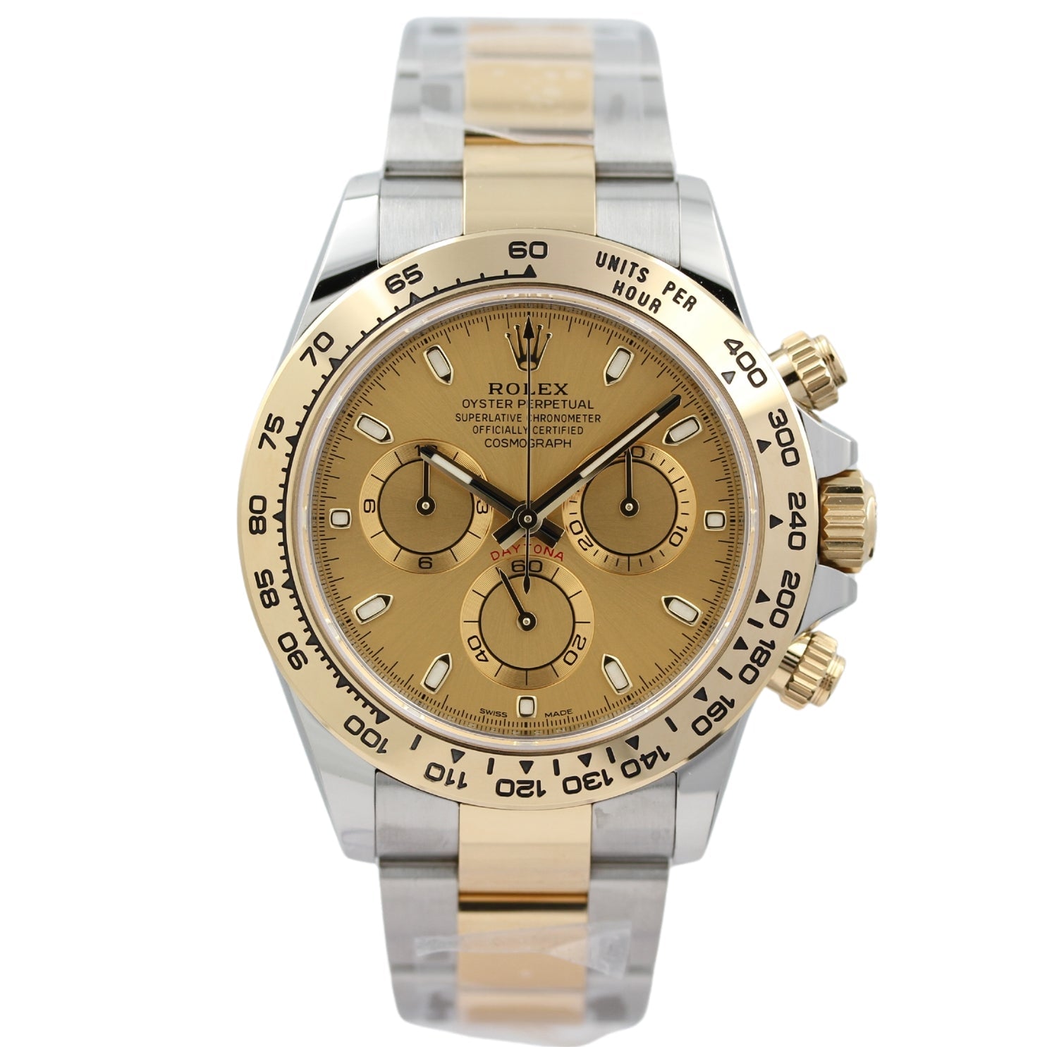 Rolex Daytona 40, Gold/Stahl, Champagner Dial, Ref. 116503, 2023, B+P - LUXUHRIA