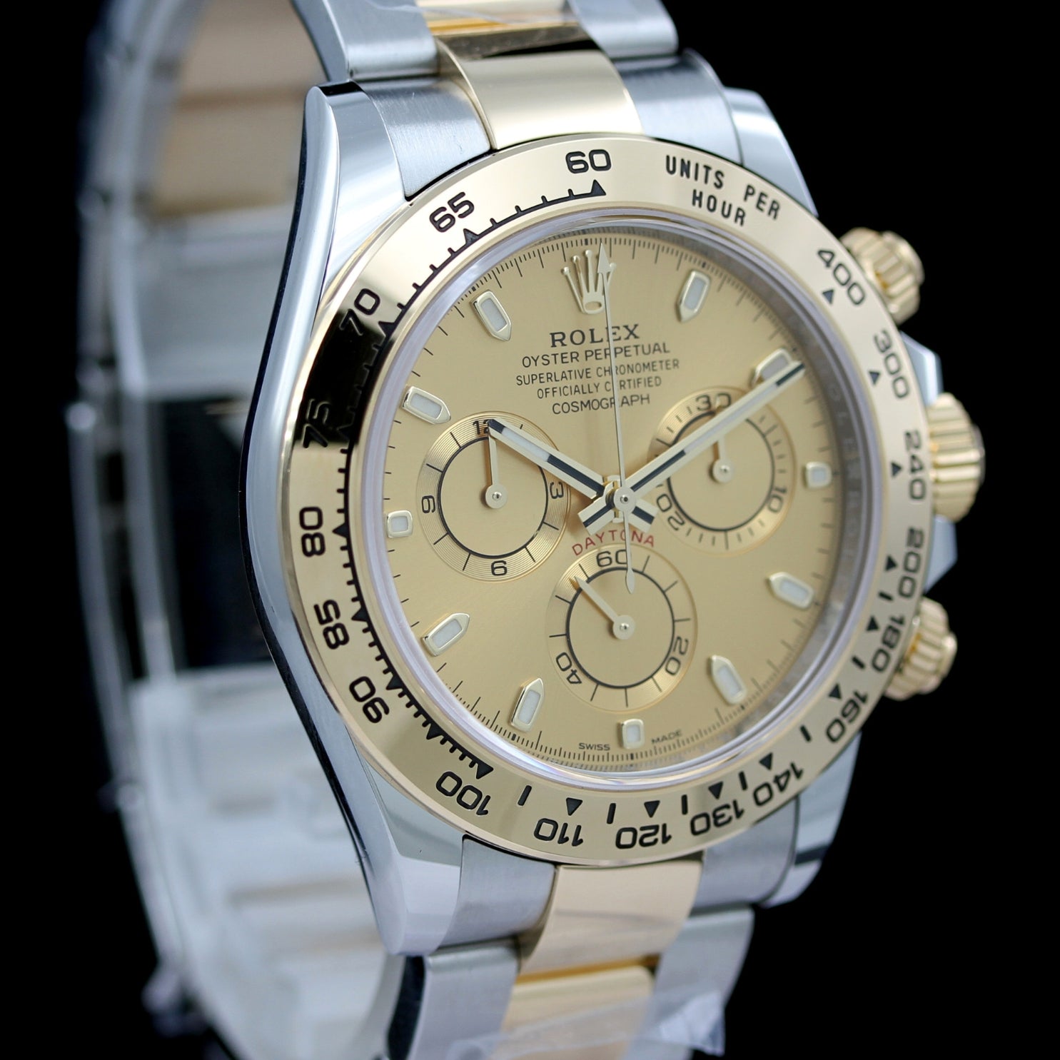 Rolex Daytona 40, Gold/Stahl, Champagner Dial, Ref. 116503, 2023, B+P - LUXUHRIA