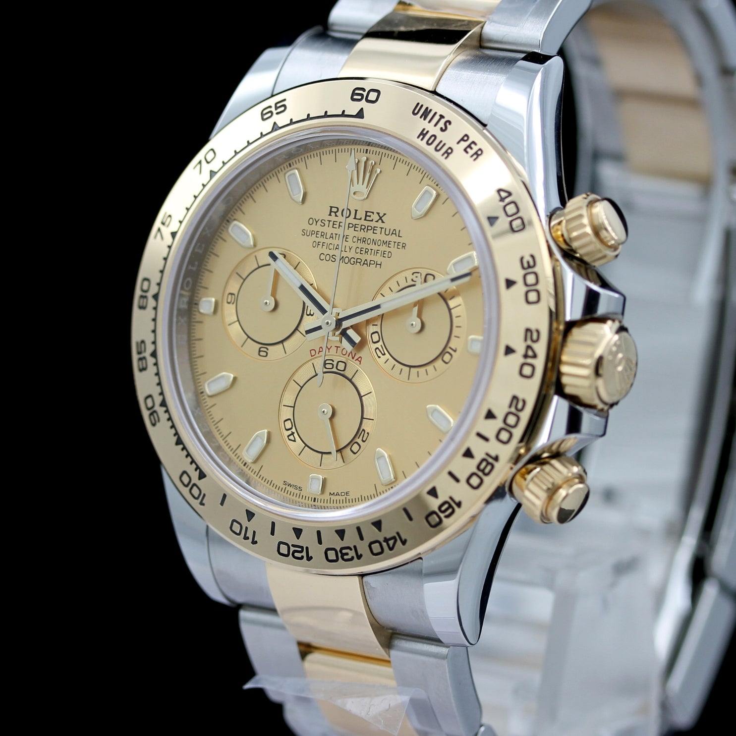 Rolex Daytona 40, Gold/Stahl, Champagner Dial, Ref. 116503, 2023, B+P - LUXUHRIA