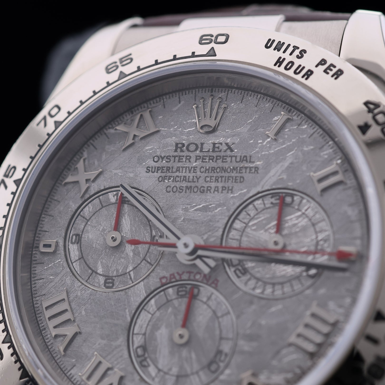 Rolex Daytona 40, Weißgold, Meteorite Dial, Service 2025, Ref. 116519, mit Box - LUXUHRIA