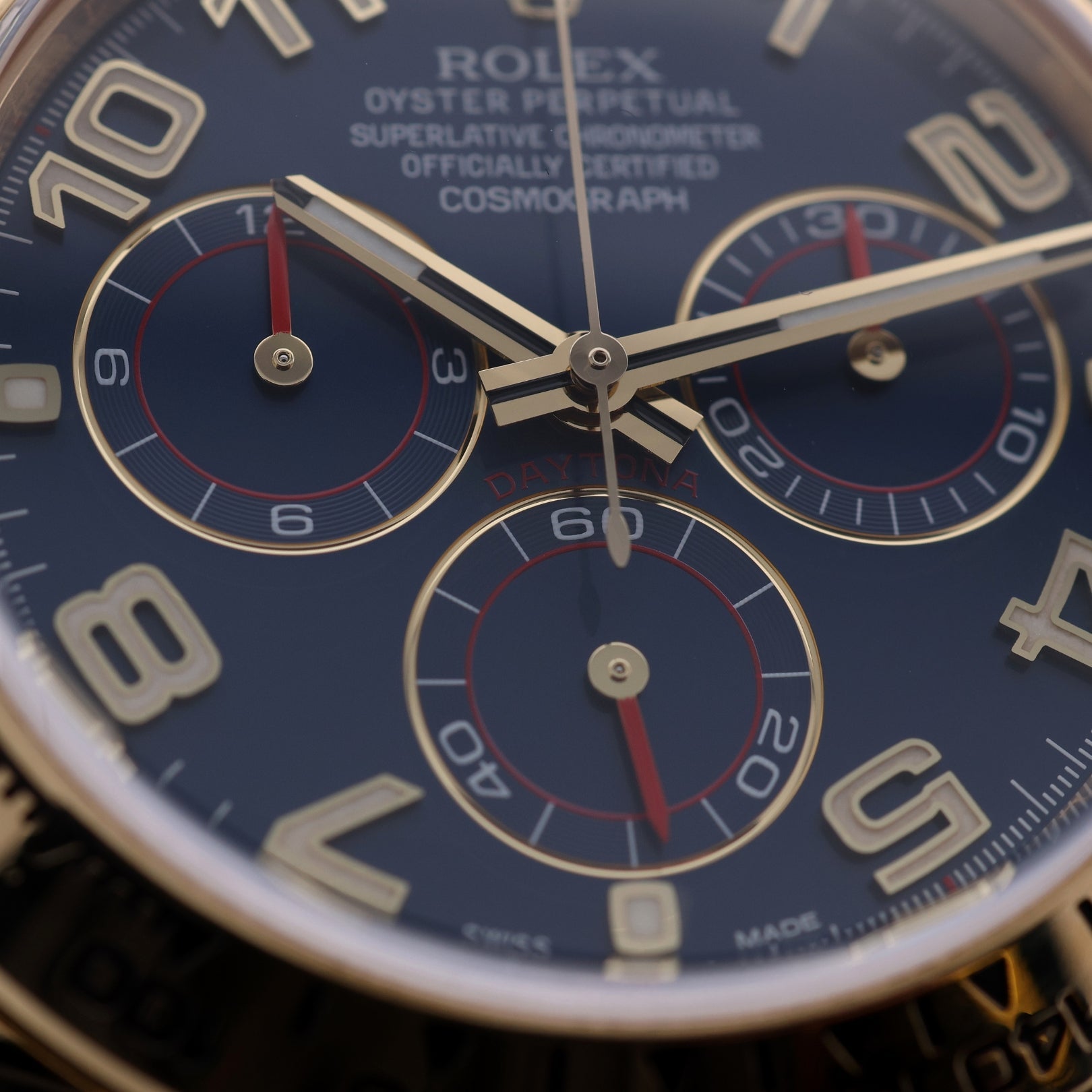 Rolex Daytona Blue Arabic Racing Dial, LC100, Ref. 116518, 05 - 2017, B+P - LUXUHRIA