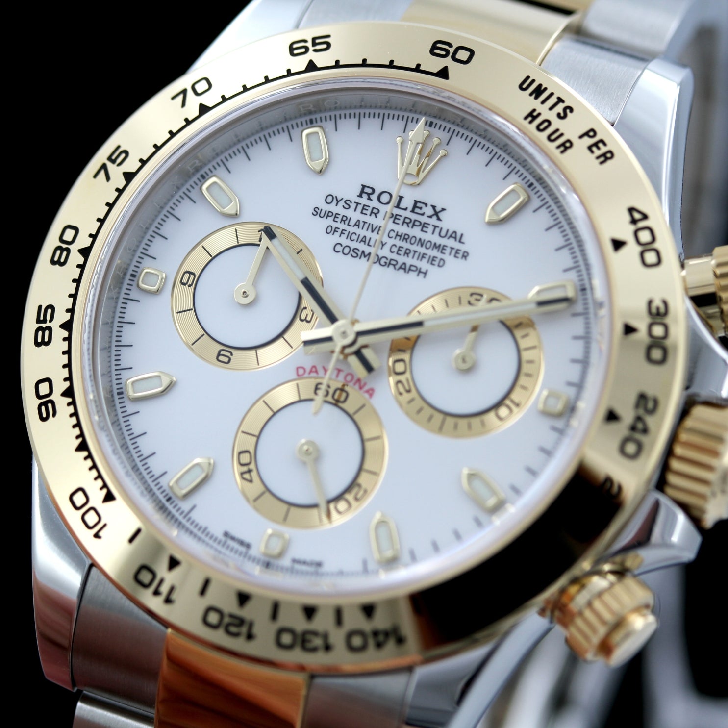 Rolex Daytona, Gold/Stahl, Weiss, Ref. 116503, B+P 2020 - LUXUHRIA