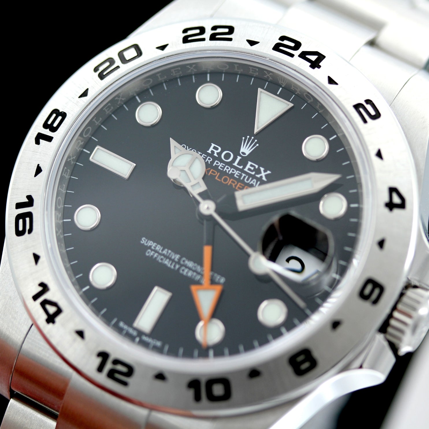 Rolex Explorer 42 mm, Ref. 216570, black dial, ungetragen/LC100, B+P - LUXUHRIA