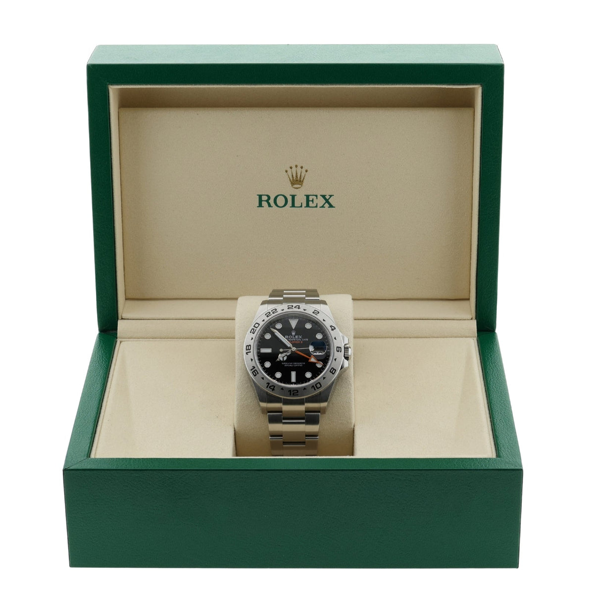 Rolex Explorer II, Black Dial, Edelstahl, LC100, Ref. 226570, 2026, B+P - LUXUHRIA