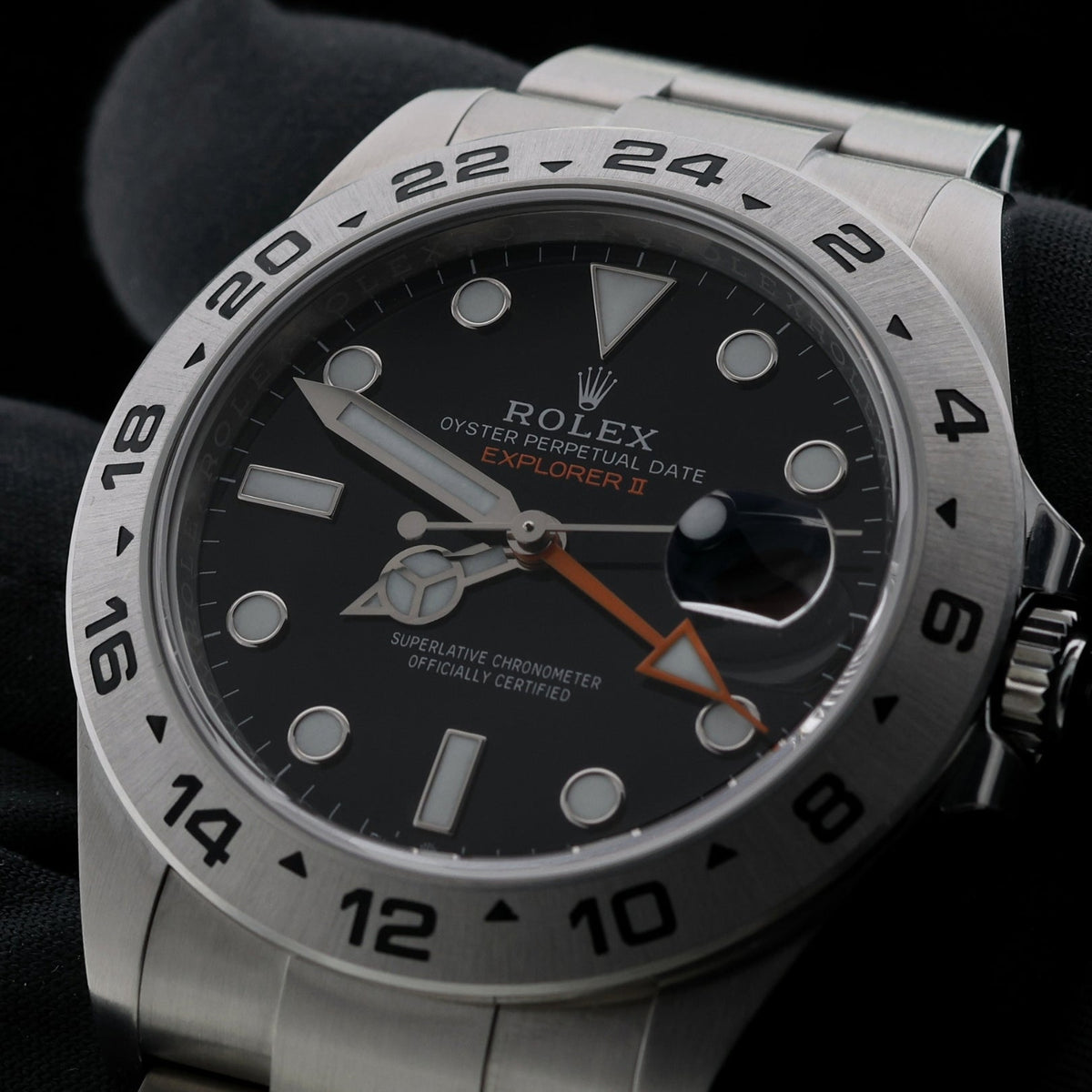 Rolex Explorer II, Black Dial, Edelstahl, LC100, Ref. 226570, 2026, B+P - LUXUHRIA