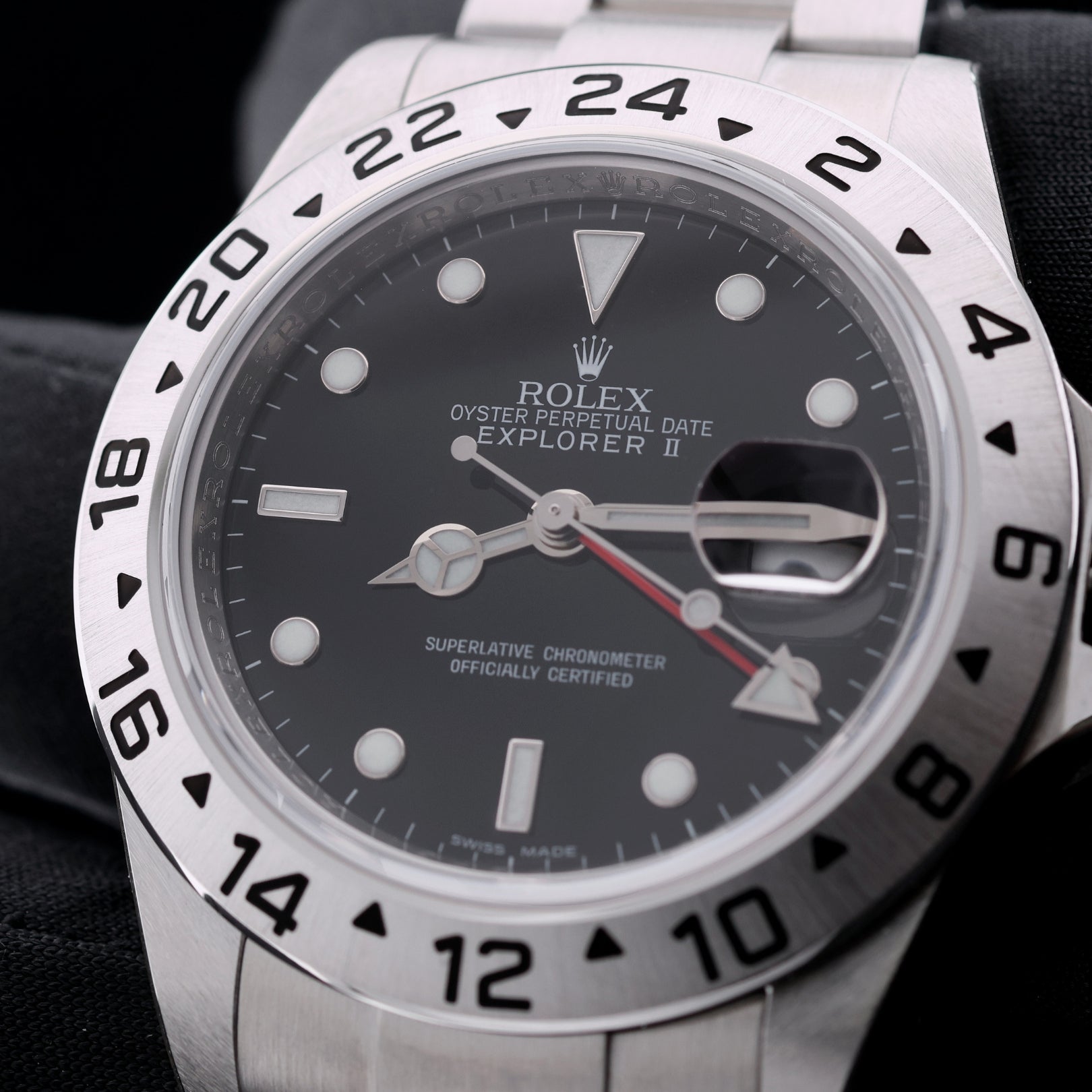 Rolex Explorer II, Black Dial, Fullsticker, Ref. 16570, 09 - 2010, B+P - LUXUHRIA