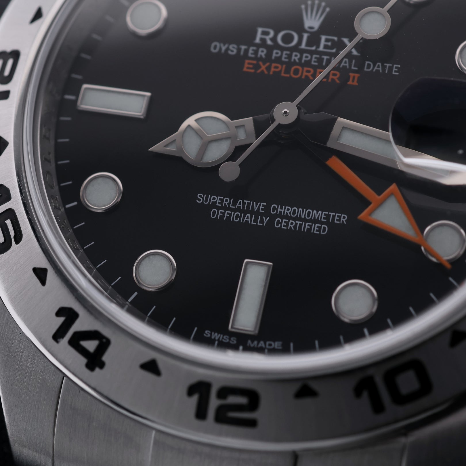 Rolex Explorer II, Black Dial, Rolex Service 2025, LC100, Ref. 216570, 2014, B+P - LUXUHRIA