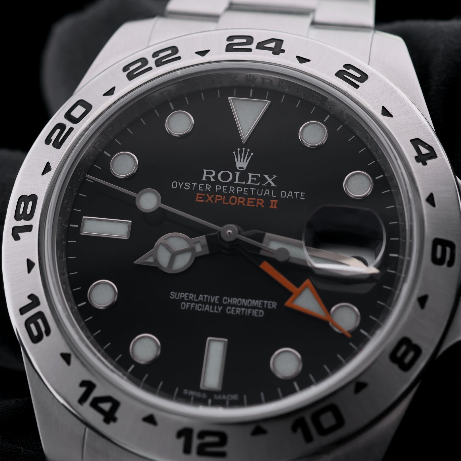 Rolex Explorer II, Black Dial, Rolex Service 2025, LC100, Ref. 216570, 2014, B+P - LUXUHRIA