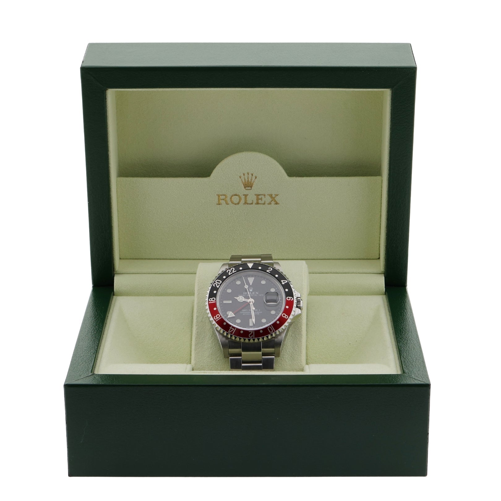 Rolex GMT Master II, "CokeBezel", Oyster, LC100, Ref. 16710, 12 - 2006, B+P - LUXUHRIA