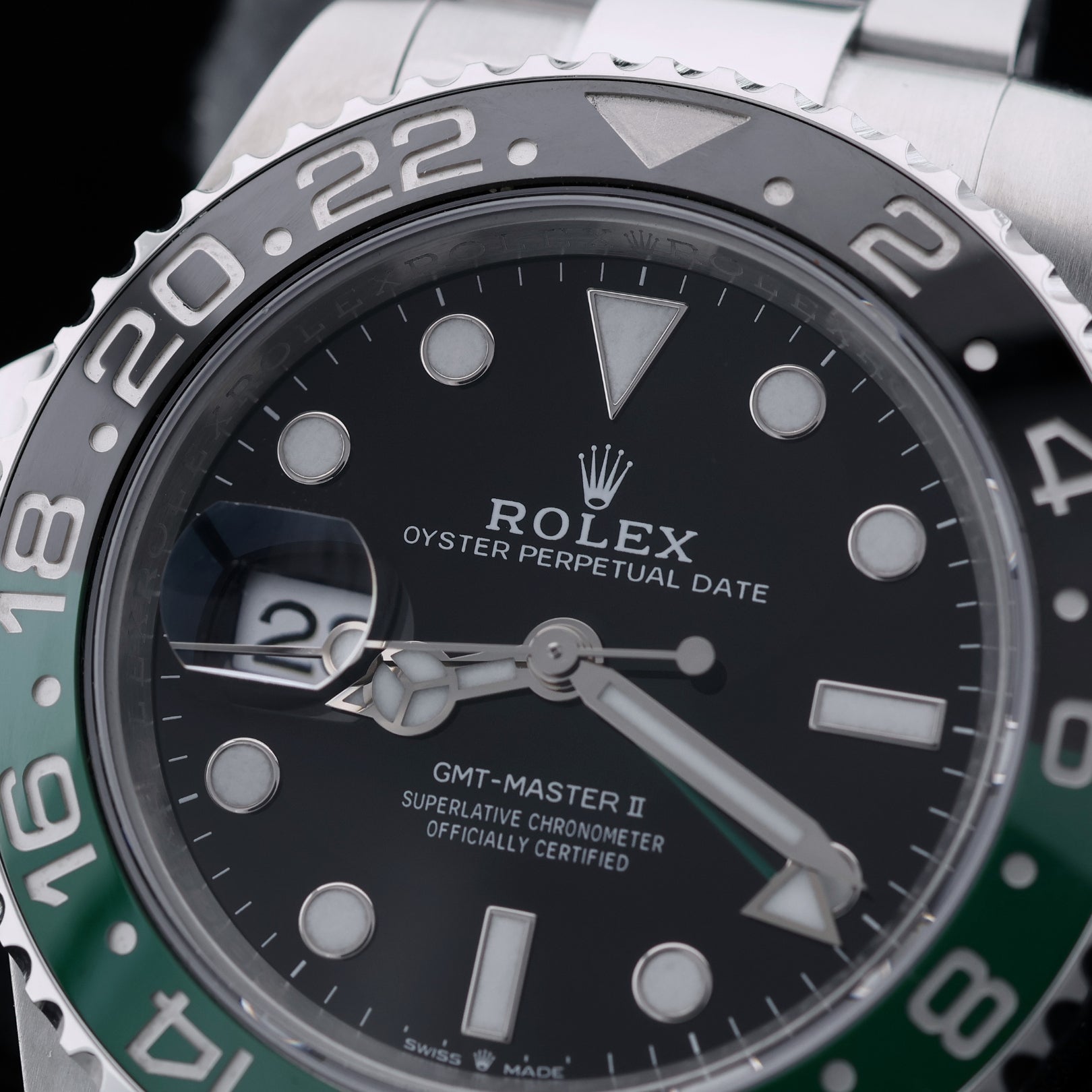 Rolex GMT Master II, "Sprite", Left Hand, Oyster, Ref. 126720VTNR, 12 - 2022, B+P - LUXUHRIA