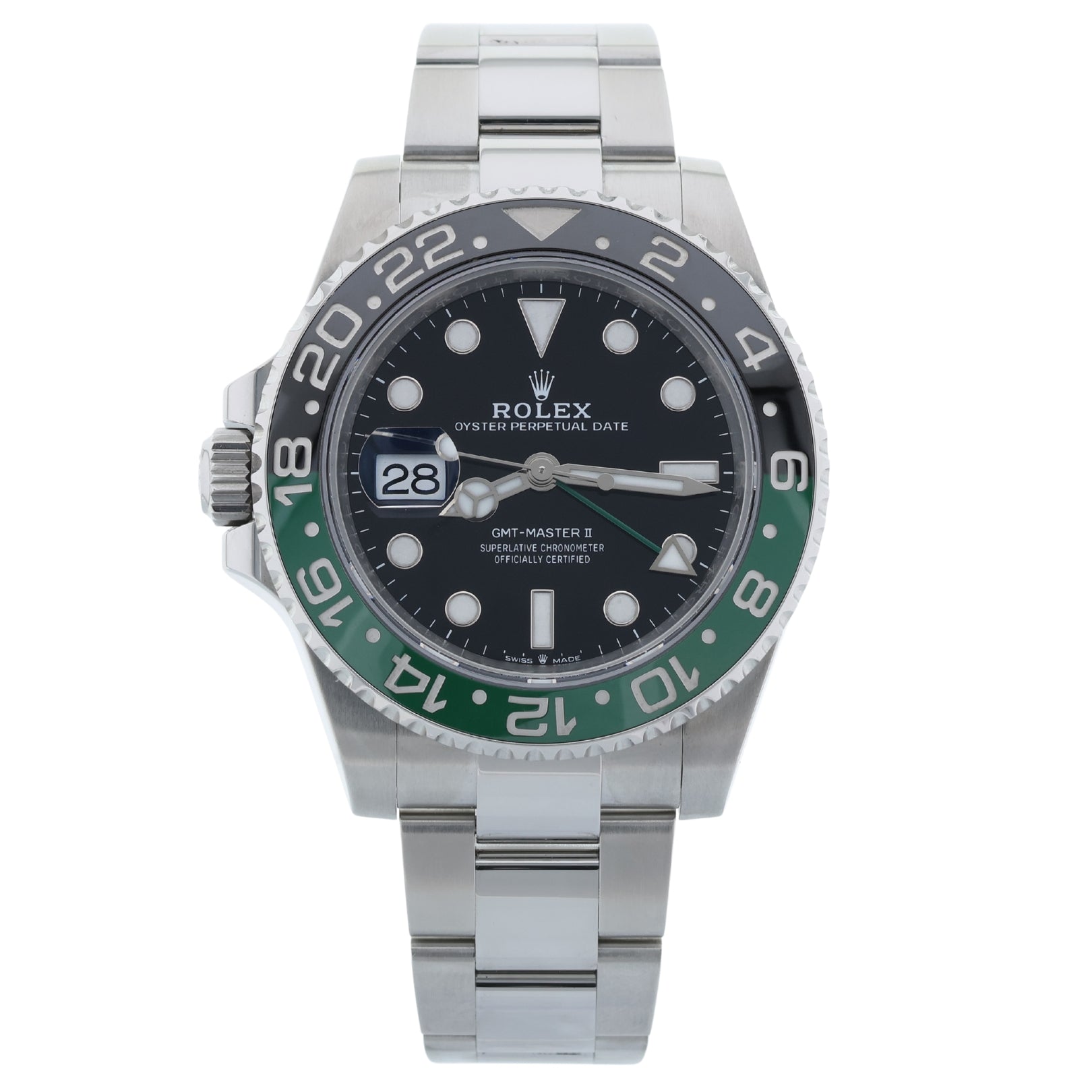 Rolex GMT Master II, "Sprite", Left Hand, Oyster, Ref. 126720VTNR, 12 - 2022, B+P - LUXUHRIA