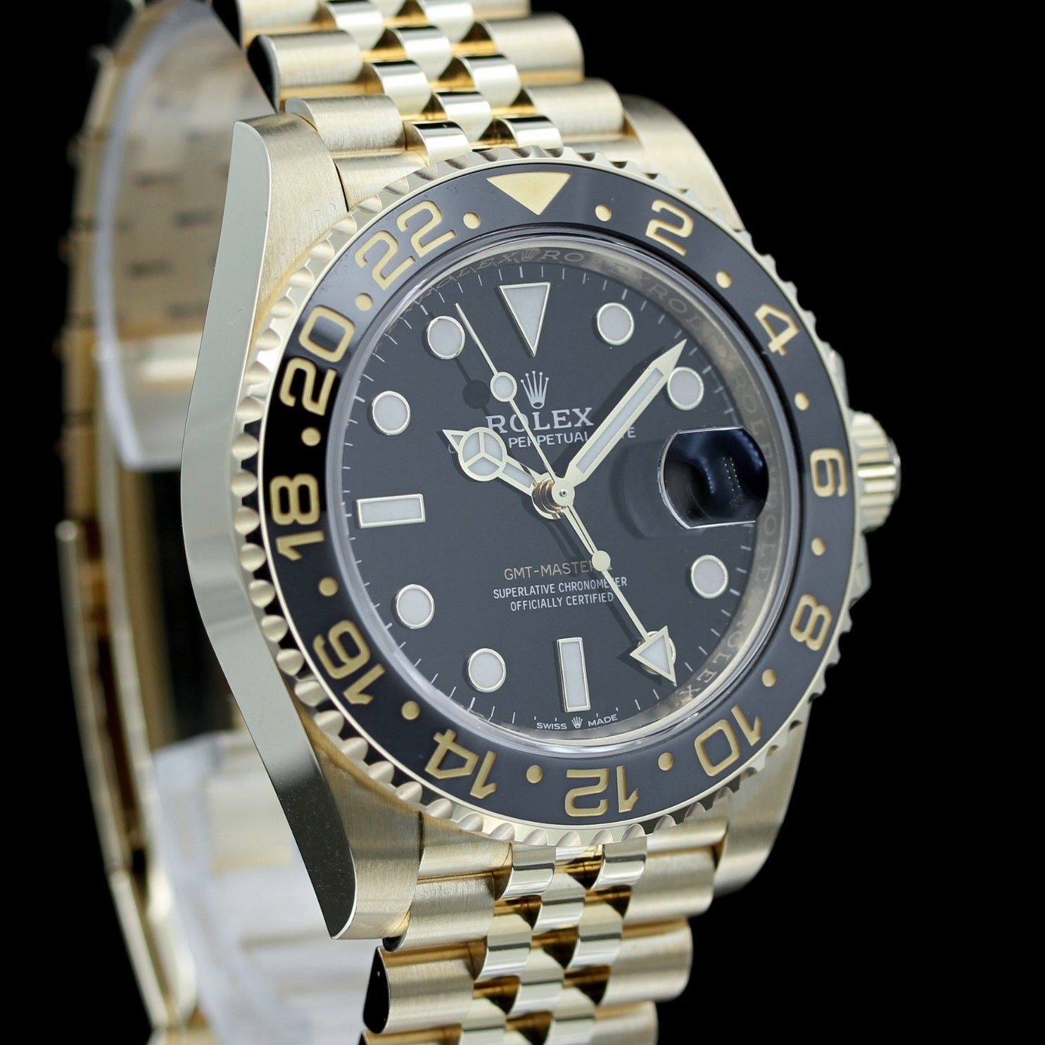 Rolex GMT Master II, Vollgold, Jubilee, ungetragen, Ref. 126718GRNR, 2023, B+P - LUXUHRIA