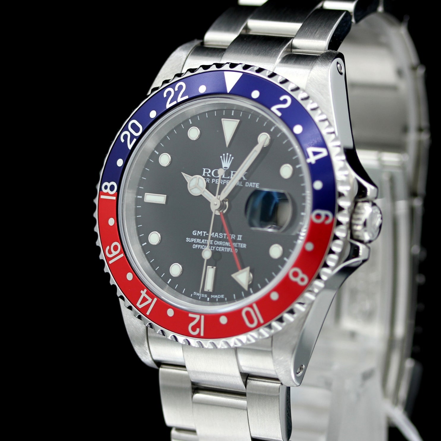 Rolex GMT Mater II 40 mm, Oyster, Ref. 16710, 2003, B+P - LUXUHRIA