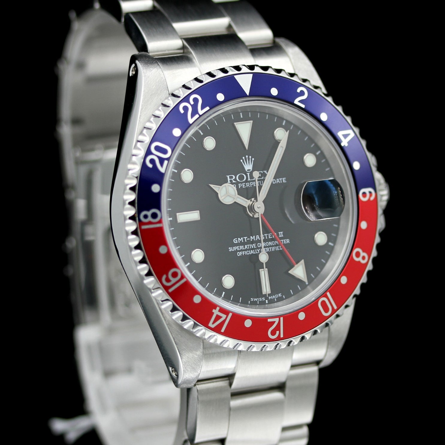 Rolex GMT Mater II 40 mm, Oyster, Ref. 16710, 2003, B+P - LUXUHRIA