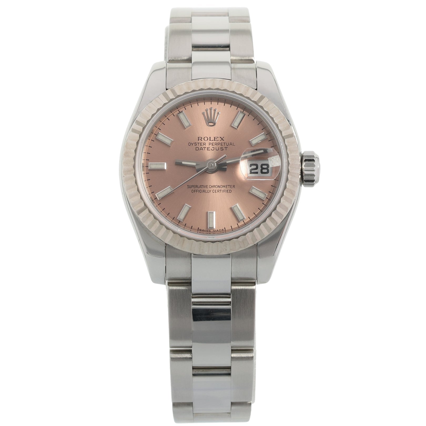 Rolex Lady Datejust 26, Pink Dial, Oyster, Ref. 179174, 02-2007, B+P - LUXUHRIA