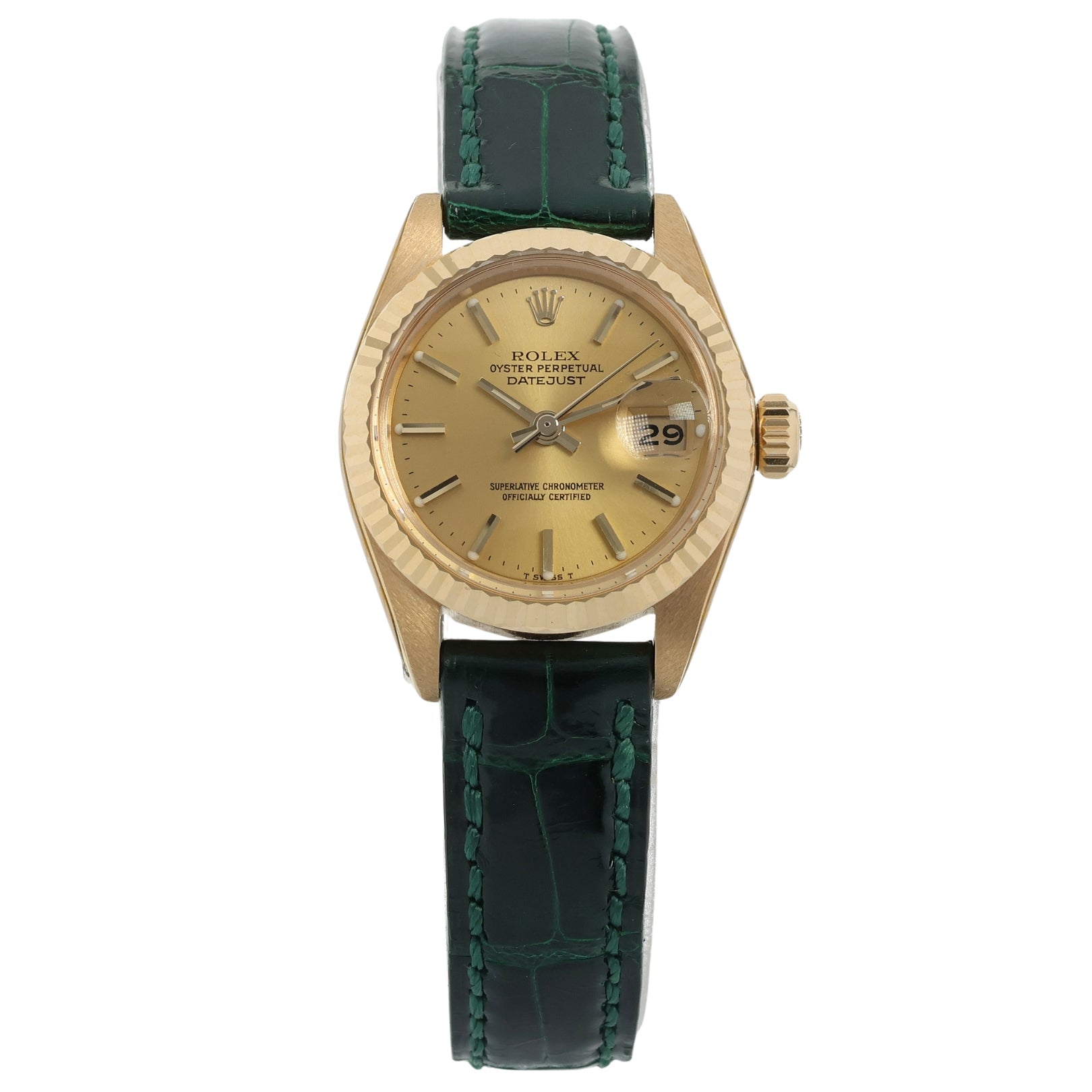 Rolex Lady Datejust 26, Service 2025, Gelbgold, Champagner Dial, Ref. 6917/8 - LUXUHRIA