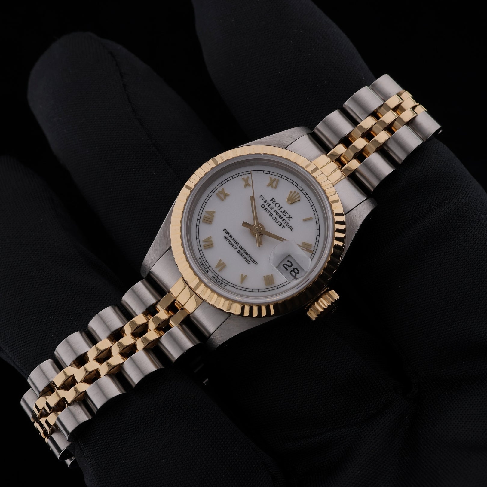 Rolex Lady Datejust 26, Stahl/Gelbgold, Rolex Service 2021, Ref. 69173, 1987, mit Box - LUXUHRIA