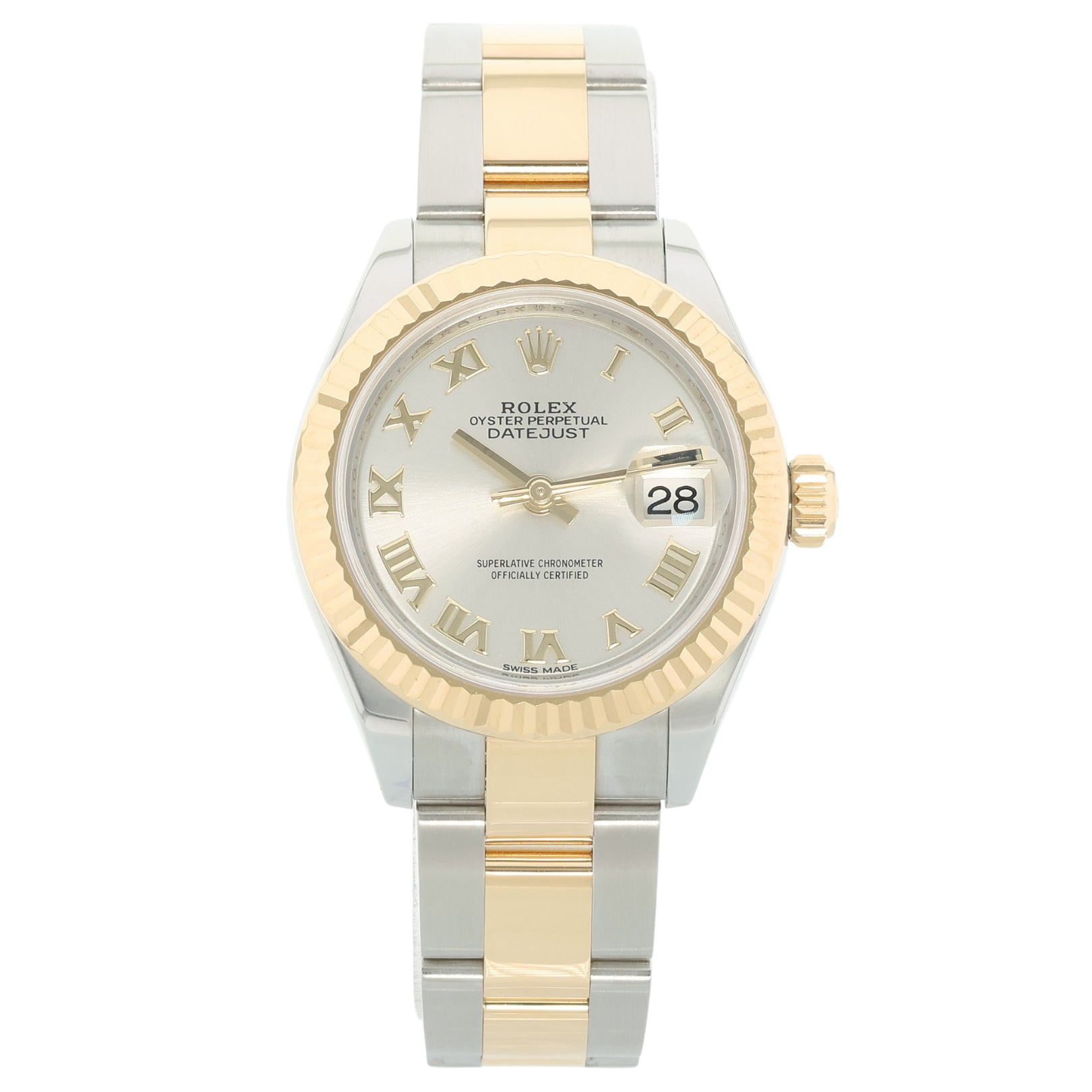 Rolex Lady Datejust 28, Ref. 279173, Bicolor, rom. Dial, Oyster - LUXUHRIA