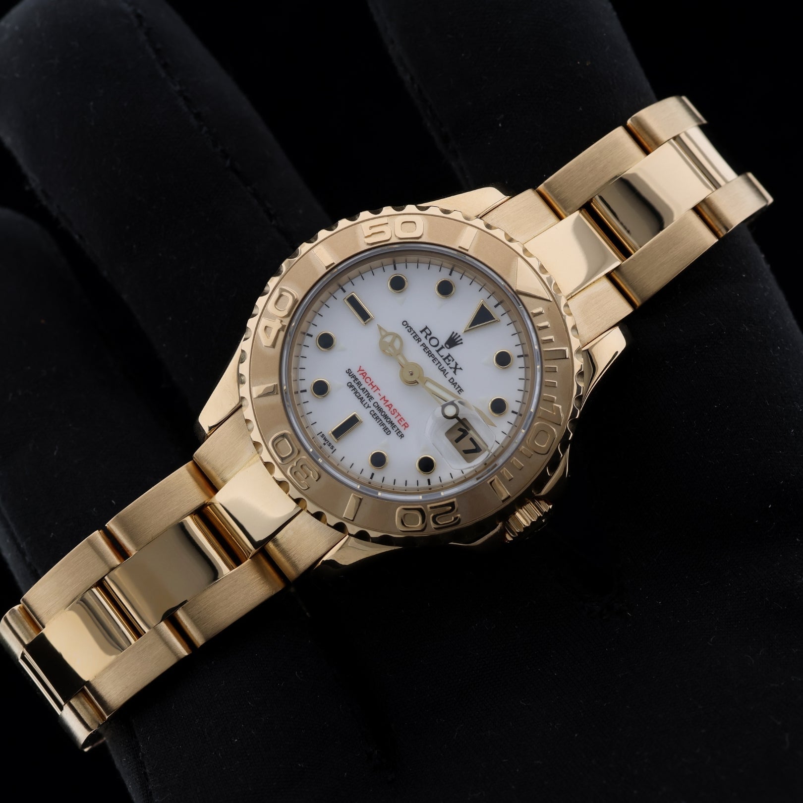 Rolex Lady Yachtmaster 29, Gelbgold, Ref. 169628, 12 - 2003, B+P - LUXUHRIA