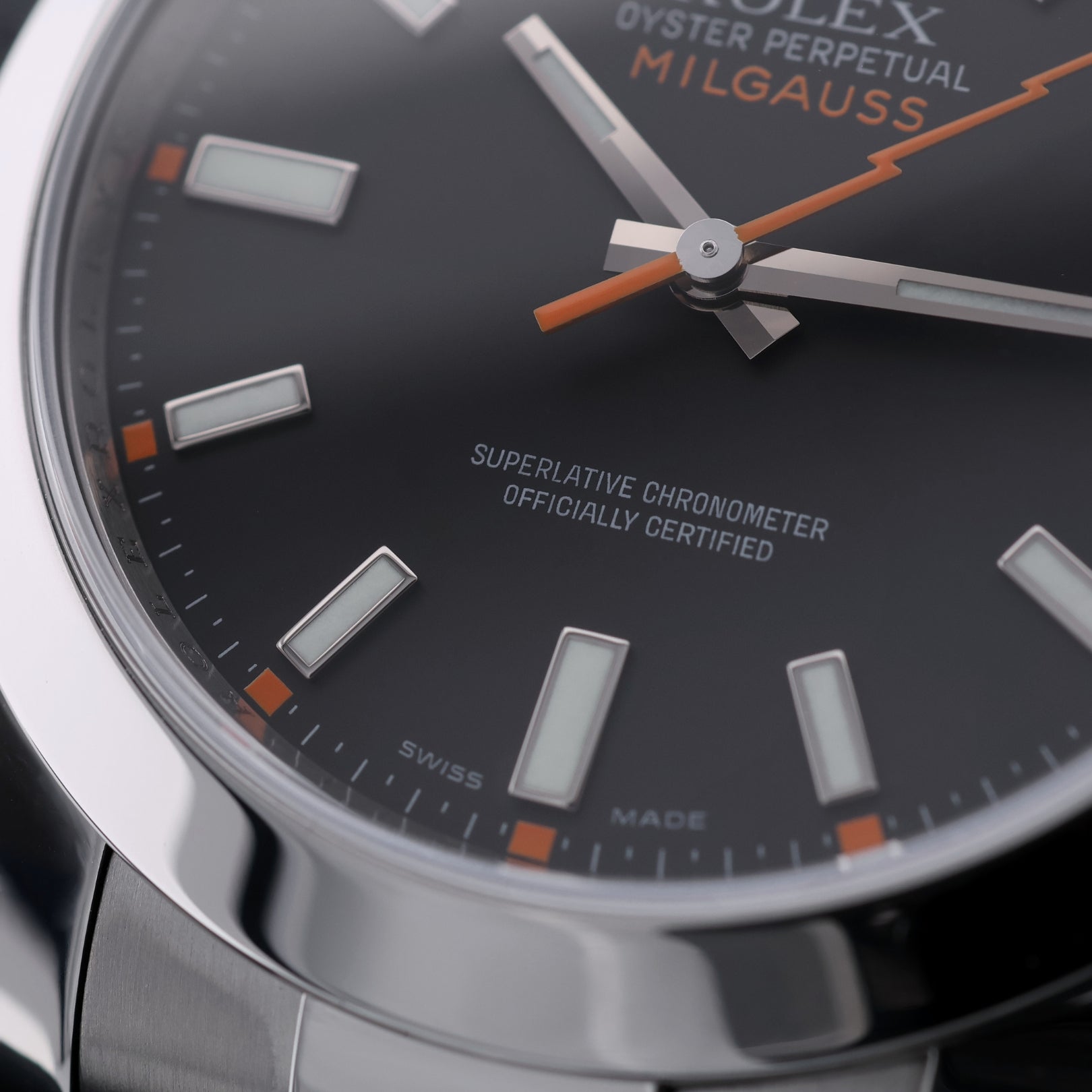 Rolex Milgauss, Black Dial, LC100, Edelstahl, Ref. 116400, 12 - 2007, B+P - LUXUHRIA