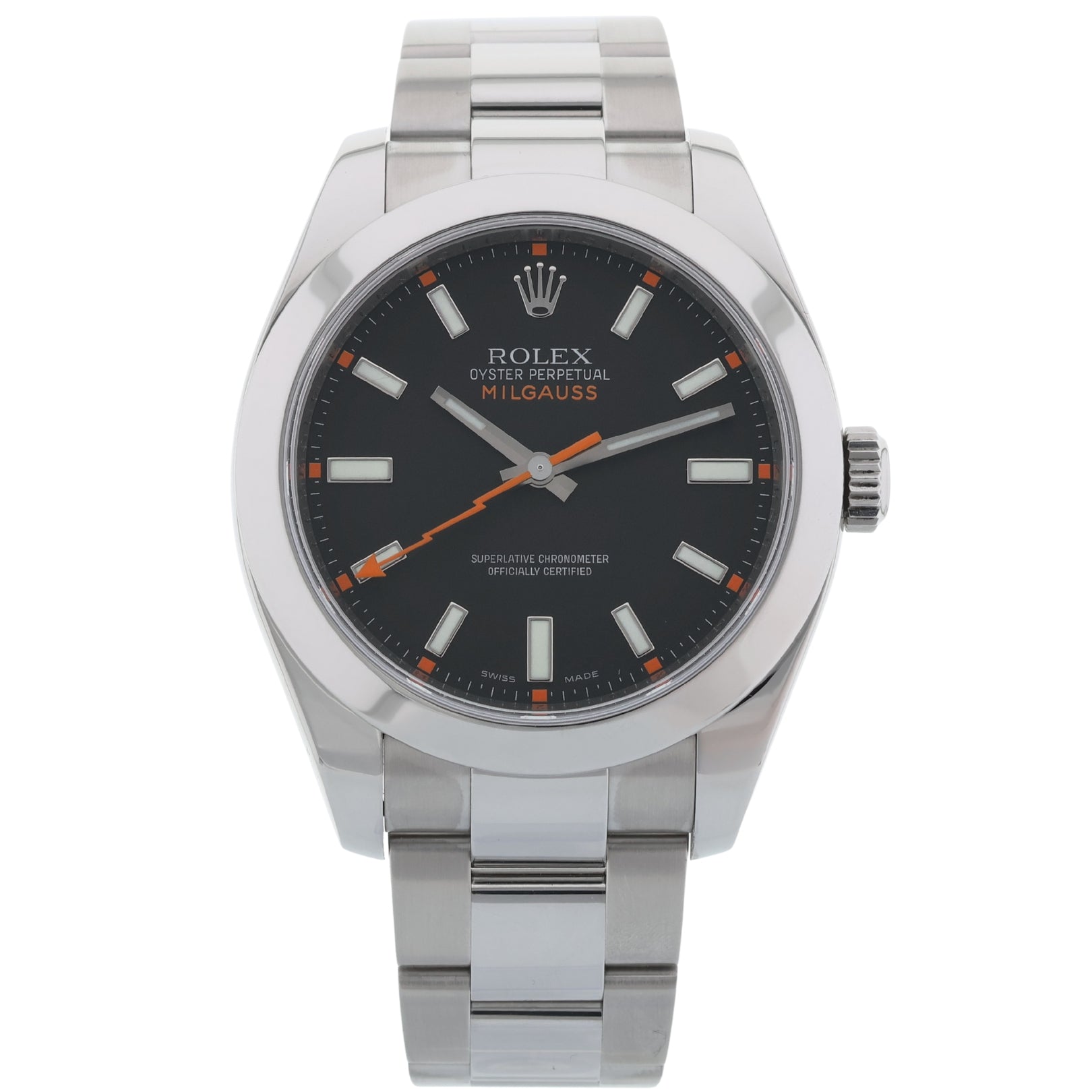 Rolex Milgauss, Black Dial, LC100, Edelstahl, Ref. 116400, 12 - 2007, B+P - LUXUHRIA