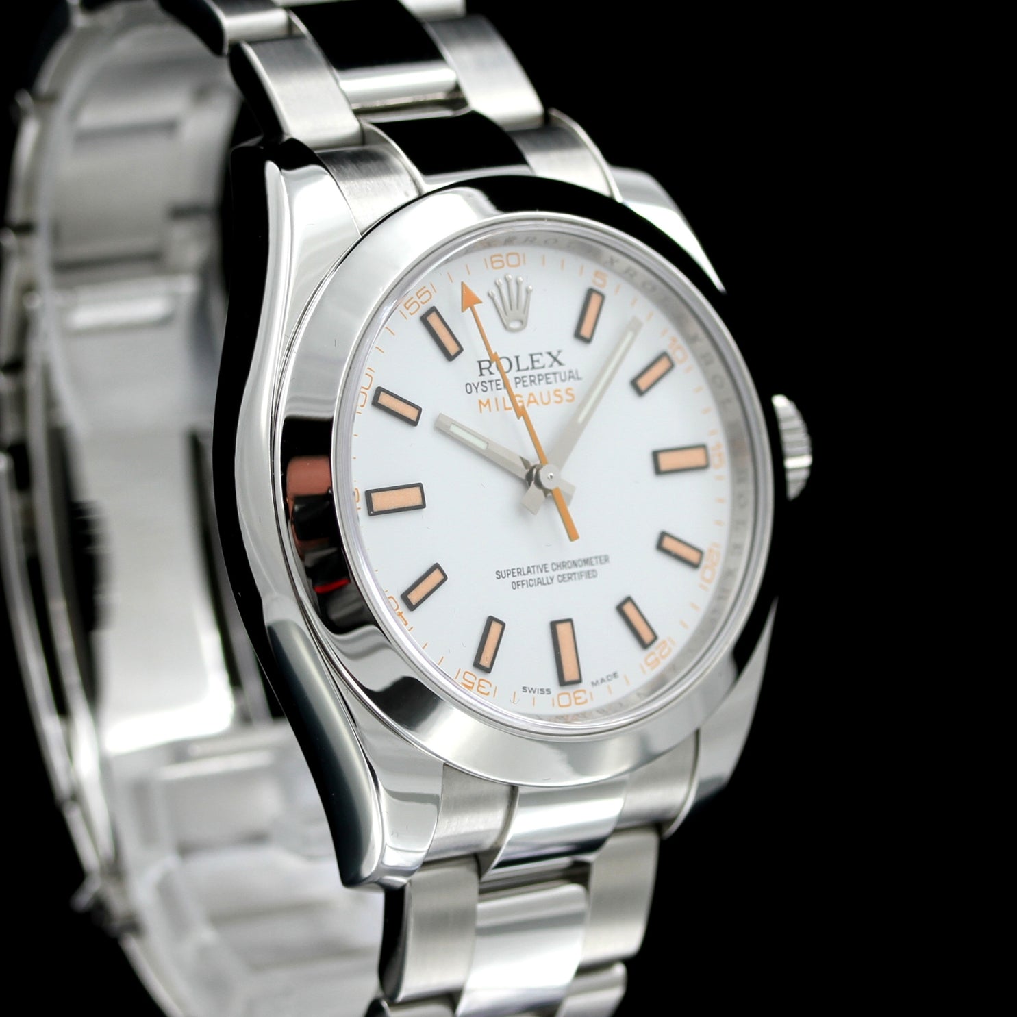 Rolex Milgauss Ref. 116400, 40 mm, White Dial, DE\Erstkaufrechnung, B+P - LUXUHRIA