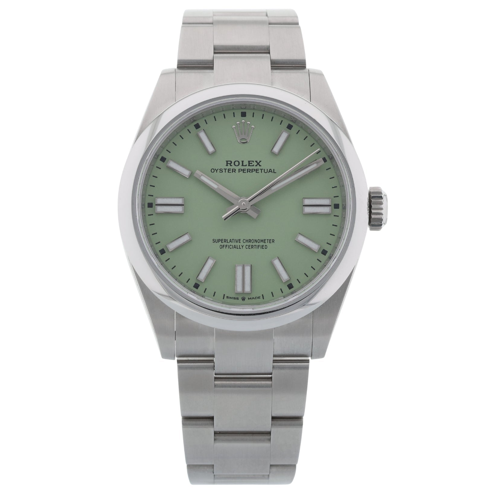 Rolex Oyster Perpetual 41, Pistachio Green Dial, ungetragen, Ref. 134300, 2026, B+P - LUXUHRIA
