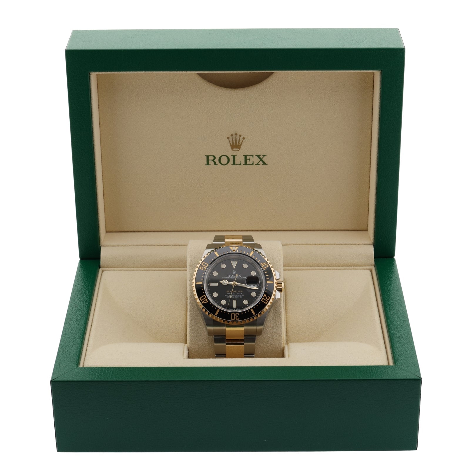Rolex Sea-Dweller Deepsea, Edelstahl/Gelbgold, Erstkaufrechnung, Ref. 126603, 2022, B+P - LUXUHRIA