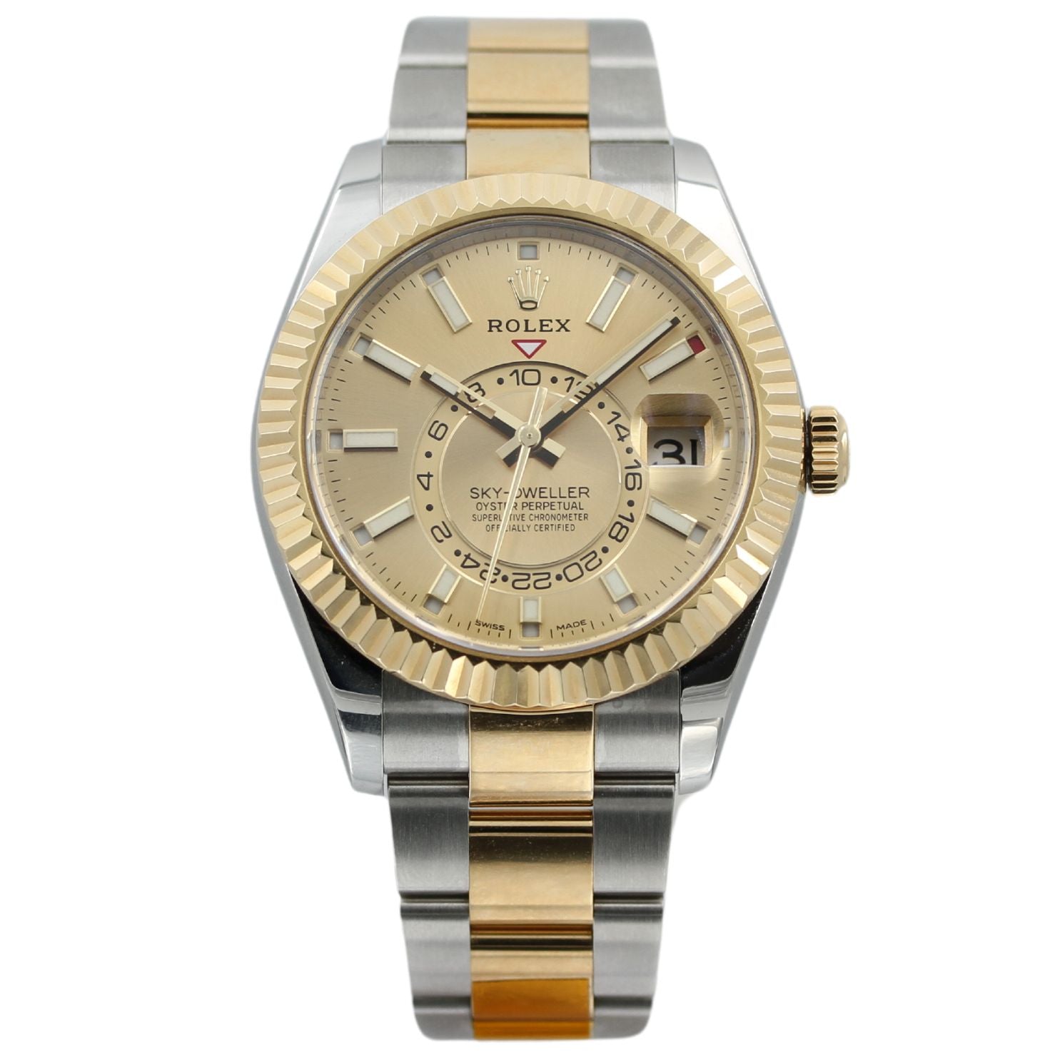 Rolex Sky - Dweller 42mm, Bicolor, Ref. 326933, Papiere+Box - LUXUHRIA