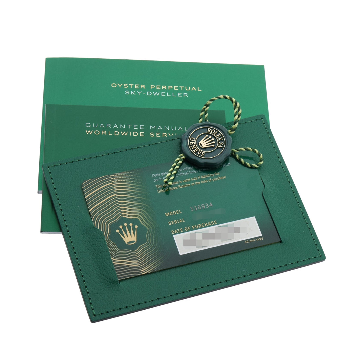 Rolex Sky - Dweller 42mm, Edelstahl, grünes Zifferblatt, Ref. 336934, 11 - 2024, B+P - LUXUHRIA