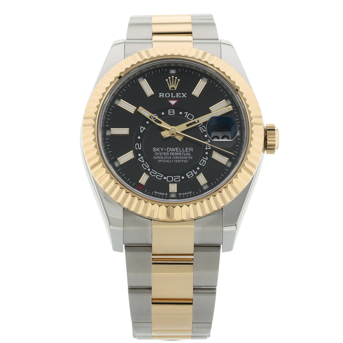 Rolex Sky-Dweller, Black Dial, Stahl/Gold, 42mm, Ref. 336933, 2025, B+P - LUXUHRIA