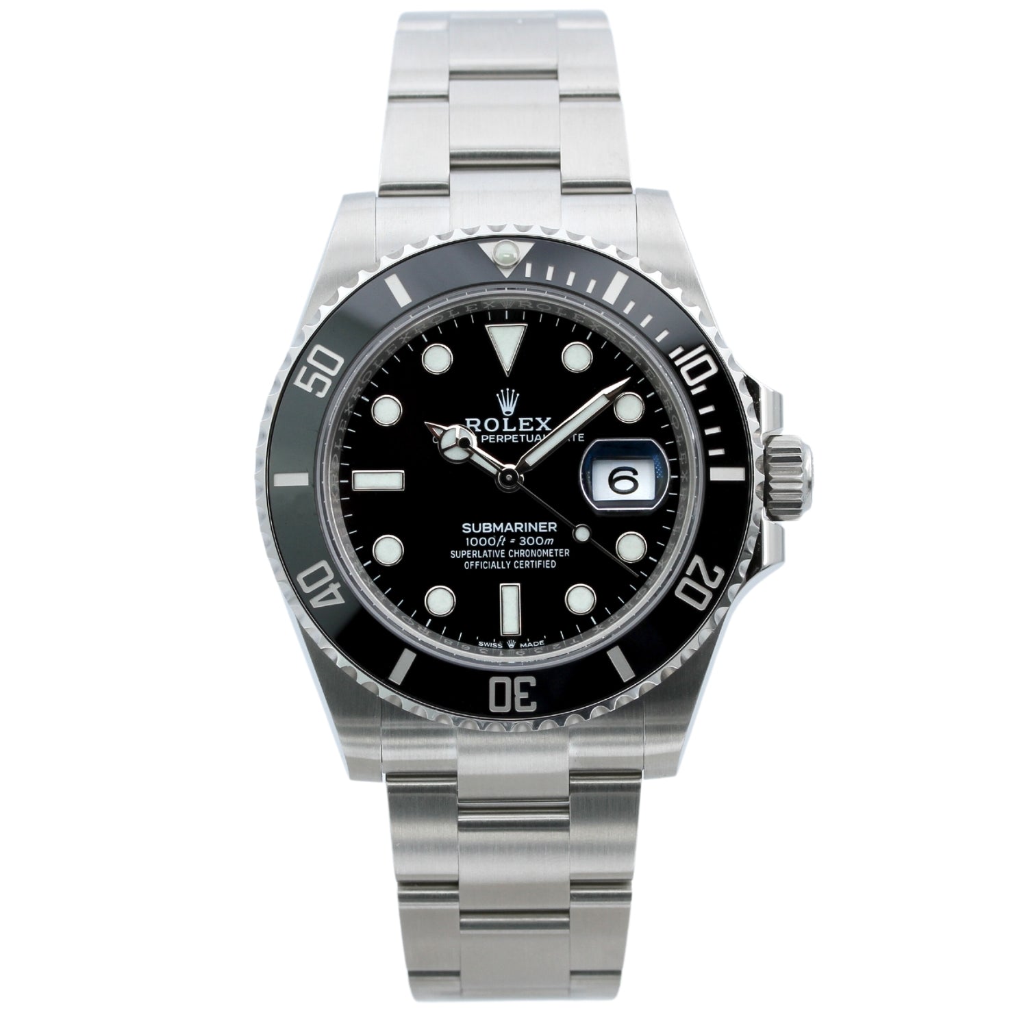 Rolex Submariner Date 41mm, schwarz, Ref. 126610LN, B+P - LUXUHRIA