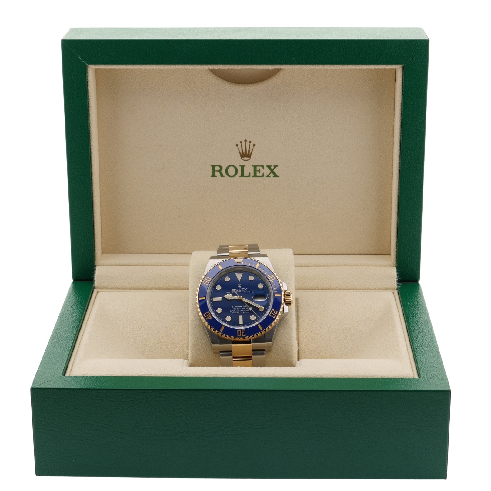 Rolex Submariner Date, "Bluesy", Blue Dial, Stahl/Gelbgold, Ref. 126613LB, 2024, B+P - LUXUHRIA