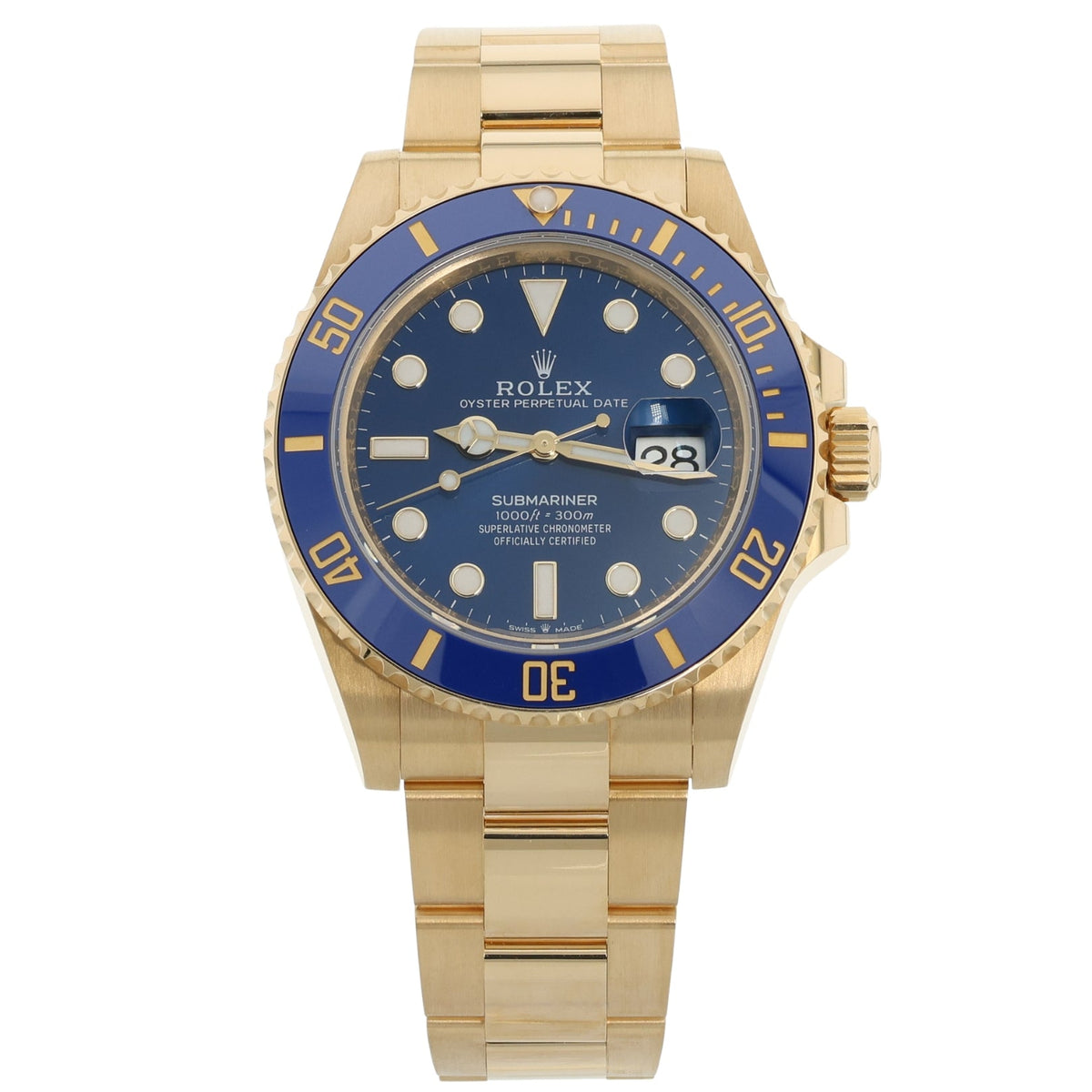 Rolex Submariner Date, Gelbgold, Blue Dial, Ref. 126618LB, 2024, B+P - LUXUHRIA