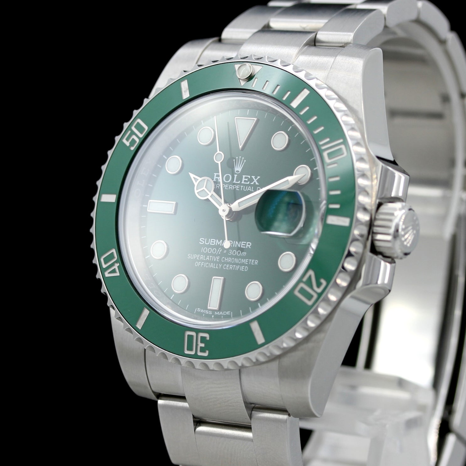 Rolex Submariner Date "Hulk" 40mm, Grün Keramic, Ref. 116610LV, 2019, B+P - LUXUHRIA