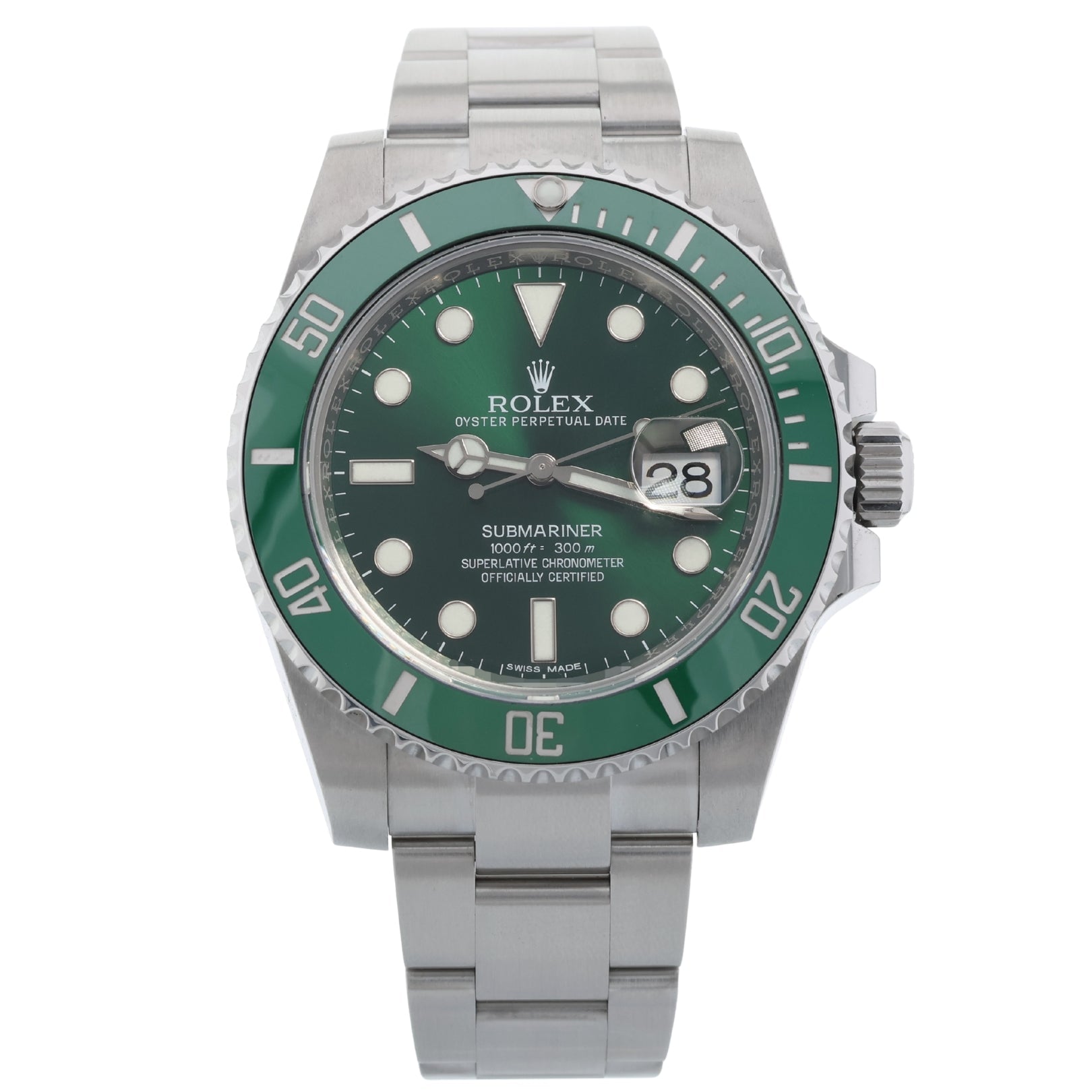 Rolex Submariner Date "Hulk", 40mm, Ref. 116610LV, 10 - 2016/DE, B+P - LUXUHRIA