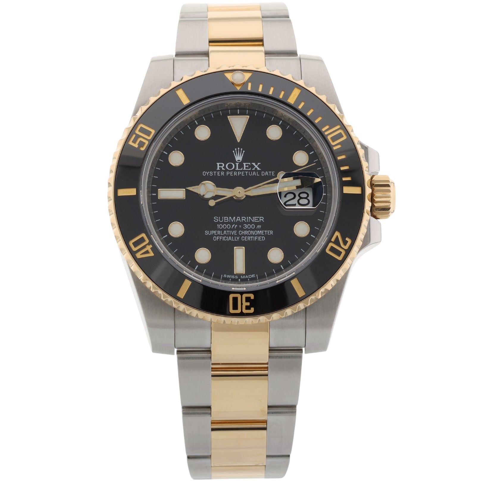 Rolex Submariner Date, Stahl/Gold, Black Dial, Ref. 116613LN, 10 - 2014, B+P - LUXUHRIA