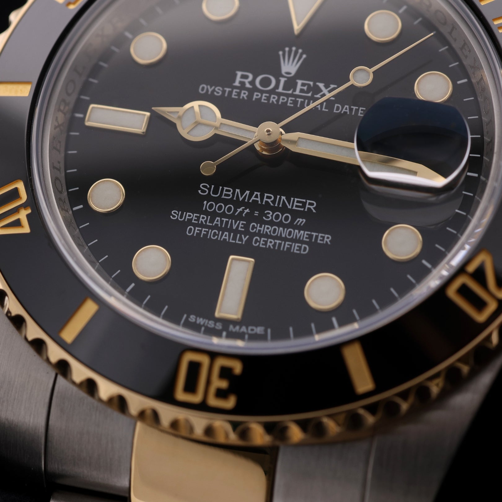 Rolex Submariner Date, Stahl/Gold, Black Dial, Ref. 116613LN, 10 - 2014, B+P - LUXUHRIA