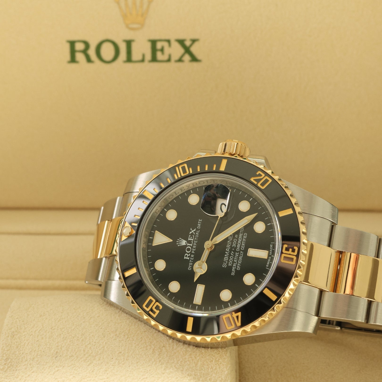 Rolex Submariner Date, Stahl/Gold, Black Dial, Ref. 116613LN, 10 - 2014, B+P - LUXUHRIA