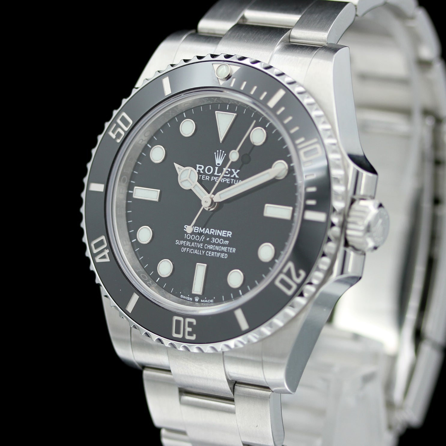 Rolex Submariner No Date 41, Cerachrom - Lünette, Ref. 124060, B+P - LUXUHRIA