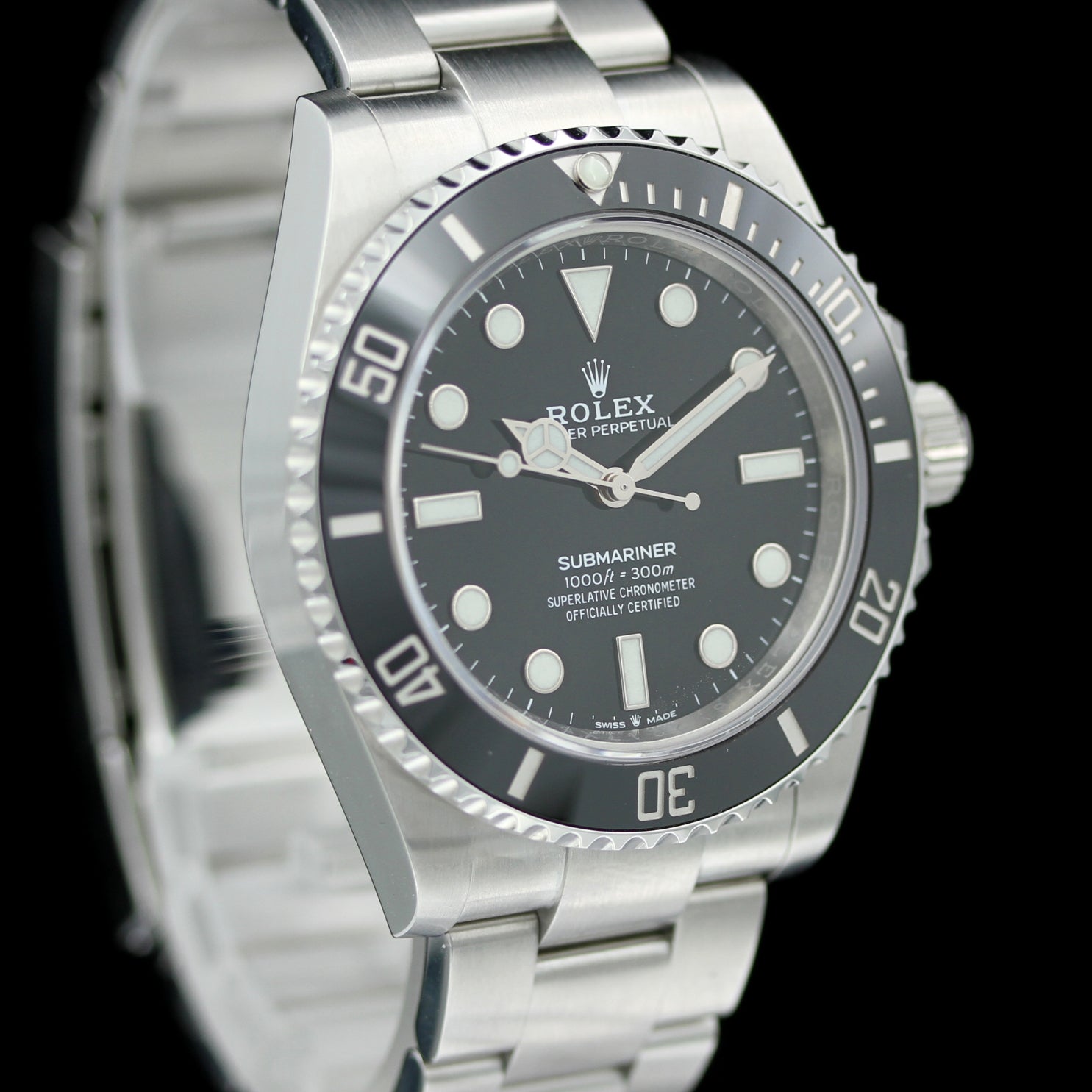 Rolex Submariner No Date 41, Cerachrom - Lünette, Ref. 124060, B+P - LUXUHRIA